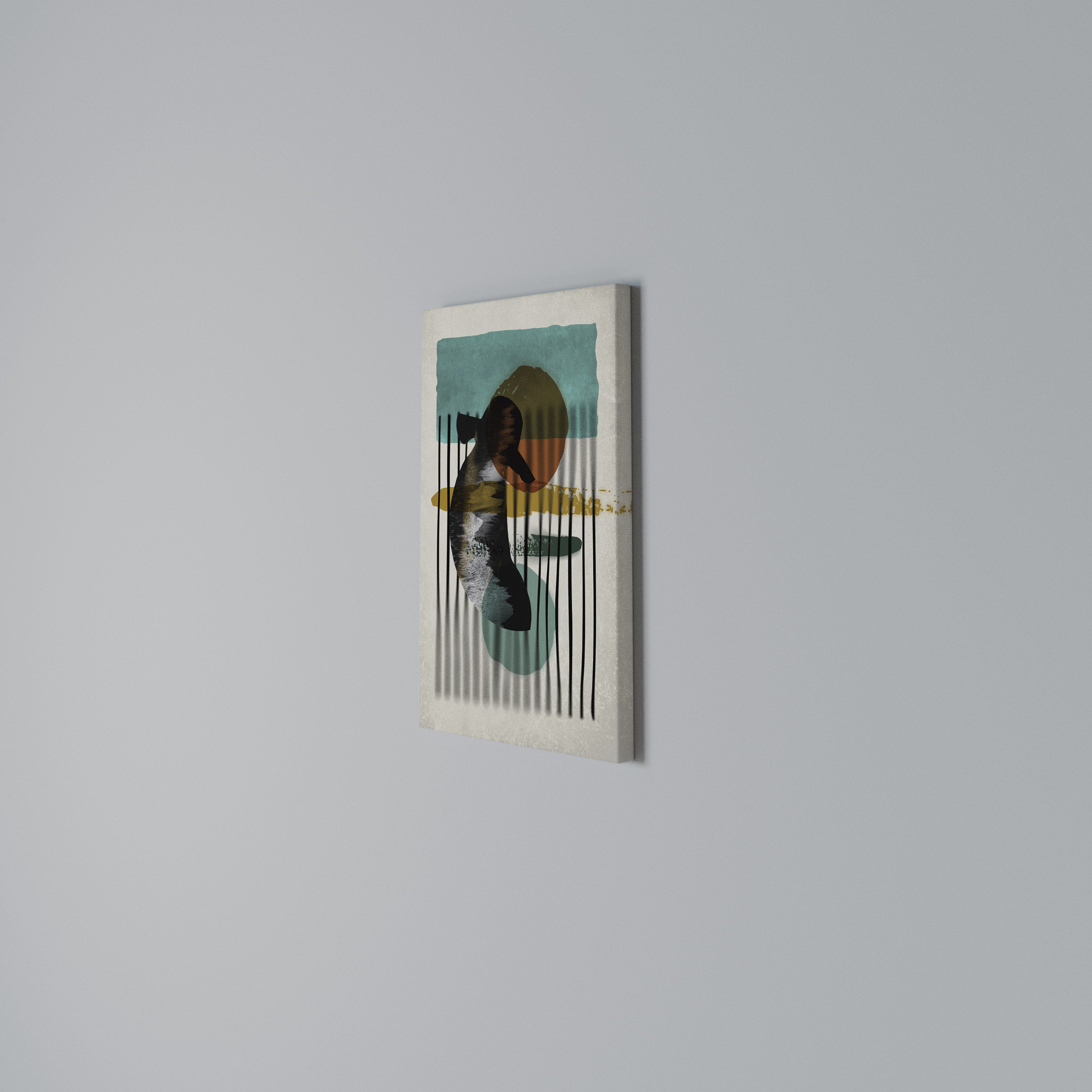 INKWELL TURQOISE Quadro em tela vertical