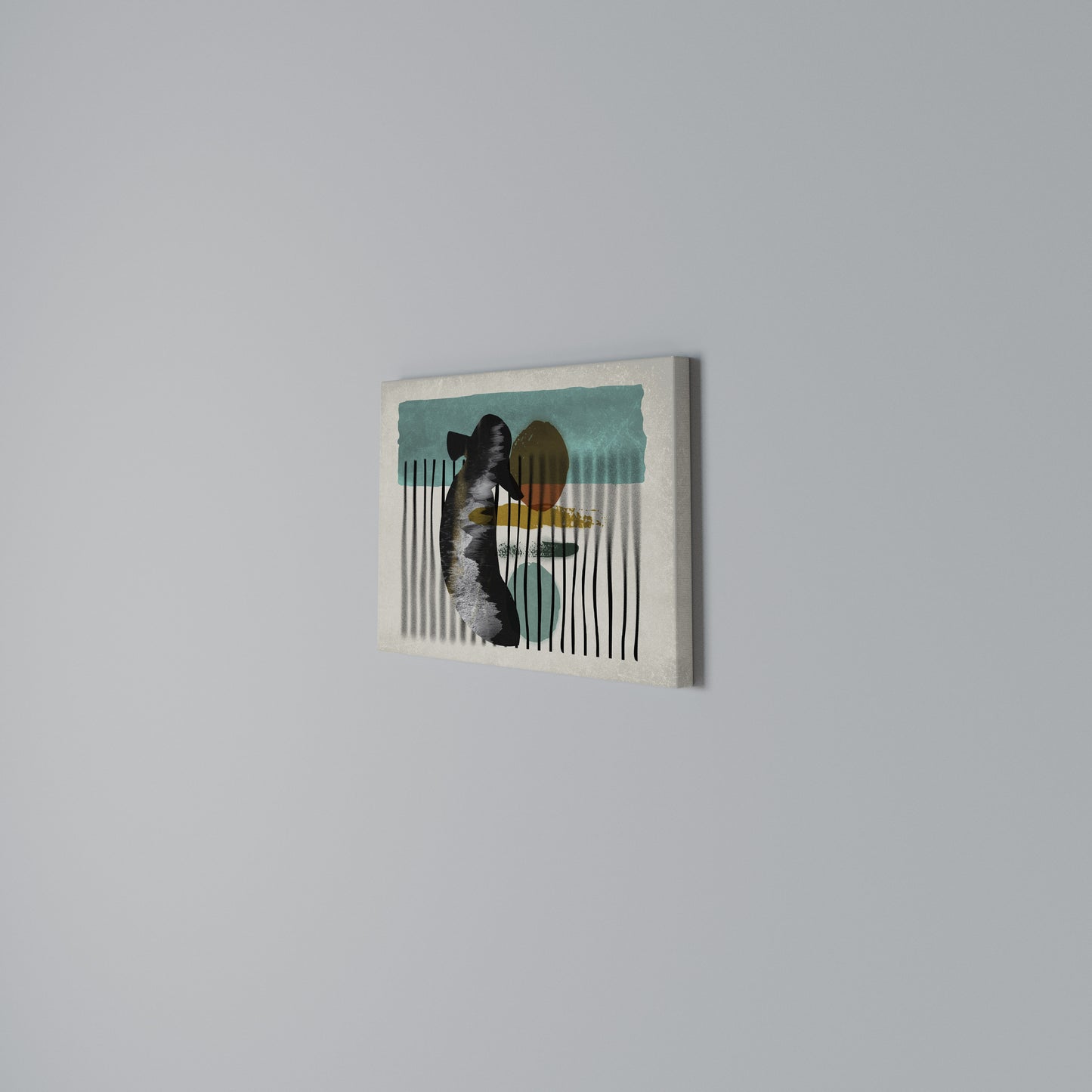 INKWELL TURQOISE Horizontal Canvas Print
