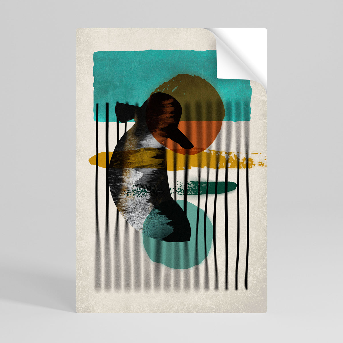 INKWELL TURQOISE Poster Verticale Adesivo