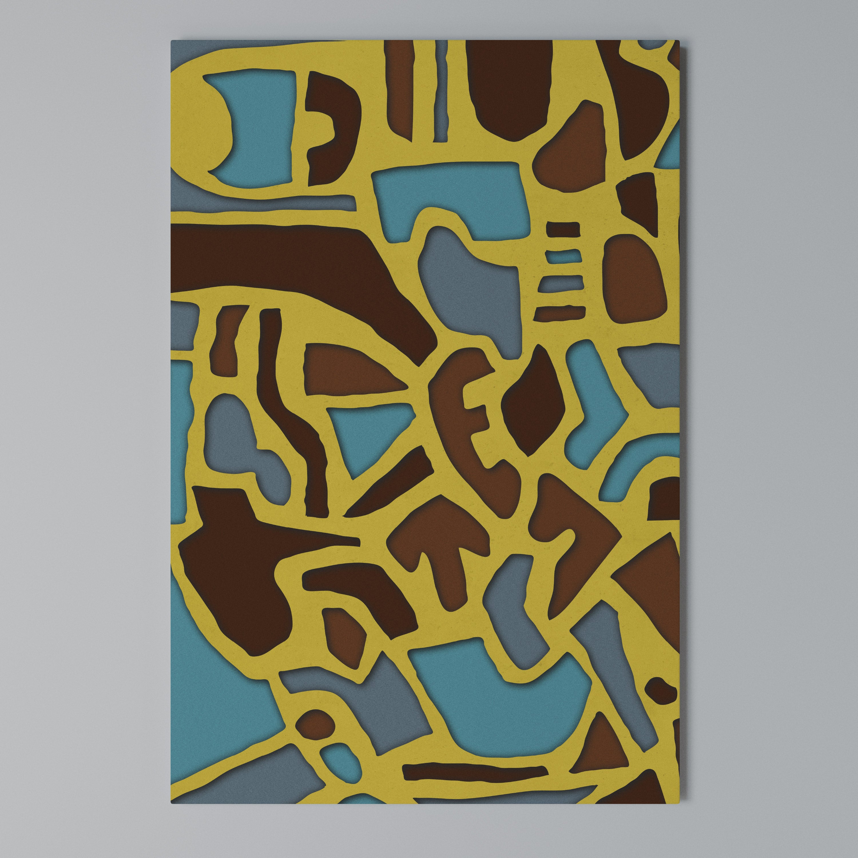 ASSYMETRICAL HARMONY Quadro em tela vertical