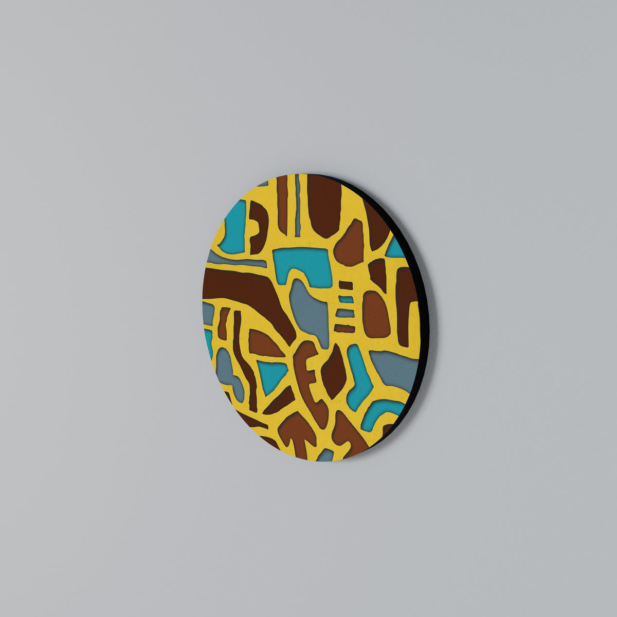 ASSYMETRICAL HARMONY Round Wall Art