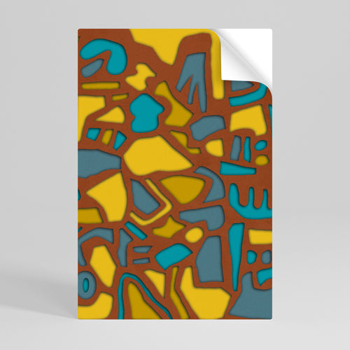 FORM SHUFFLE Selbstklebendes Poster - Hochformat