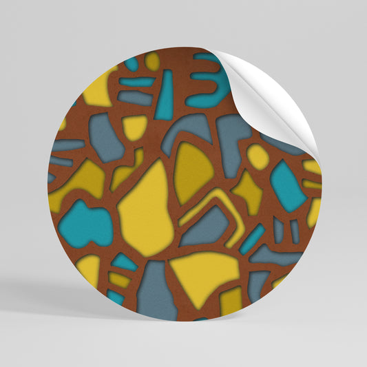 FORM SHUFFLE Runder Wandsticker zum Abziehen und Aufkleben