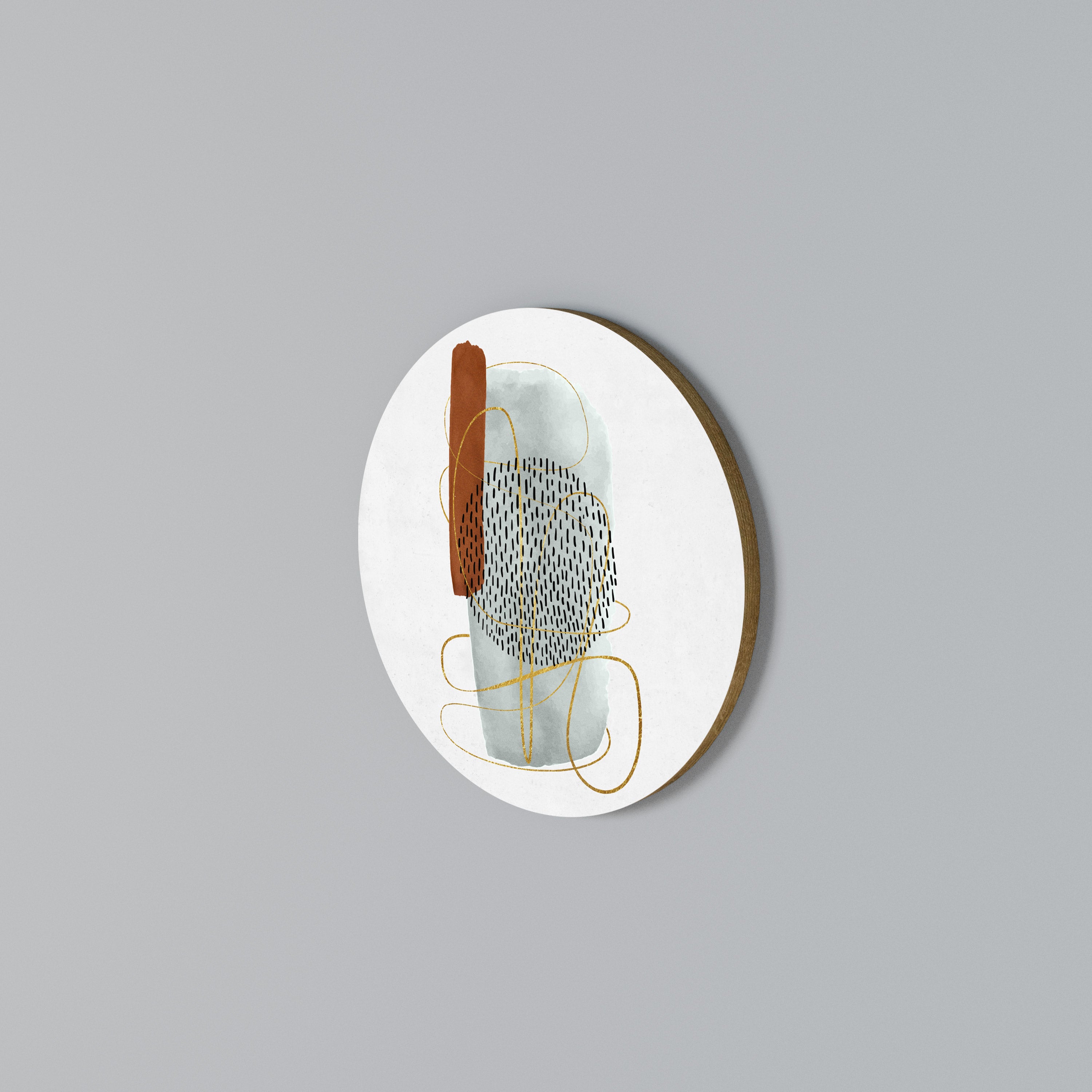 WRAPPED IN FORM Rundes Wandbild