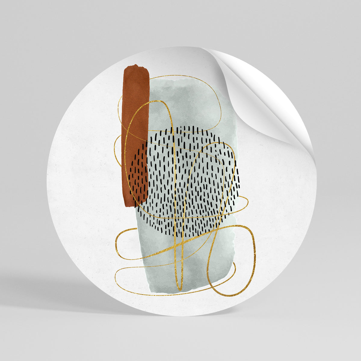 WRAPPED IN FORM Adesivo rotondo riposizionabile