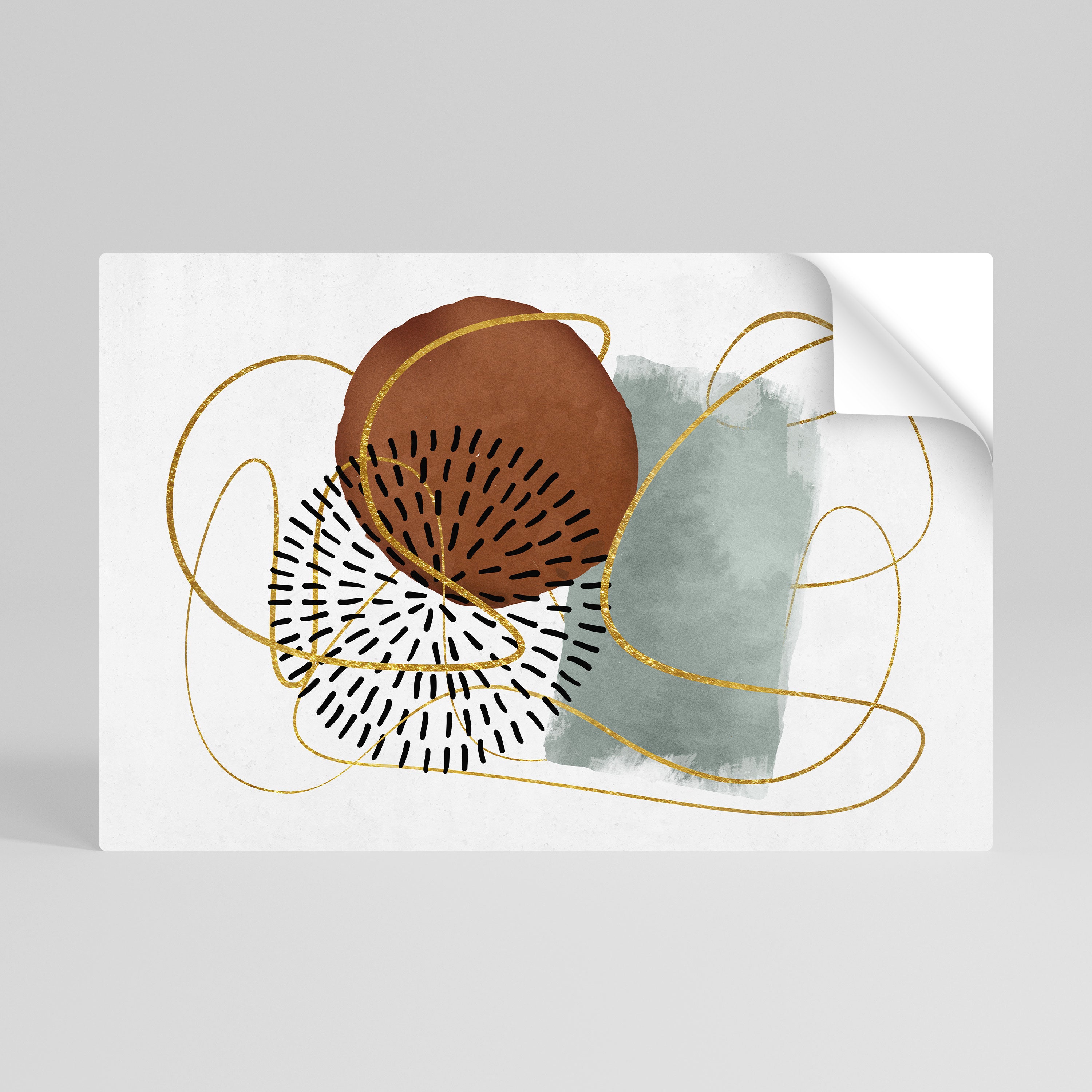 WRAPPED IN SHAPE Póster adhesivo horizontal