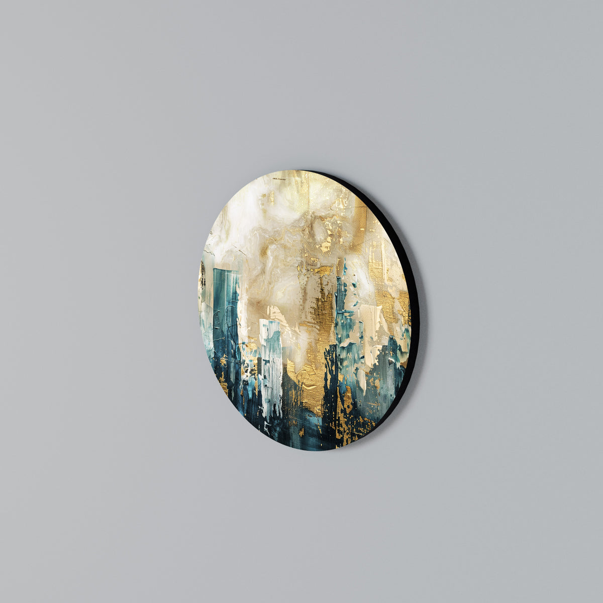 TOWN COLLAPSE Round Wall Art