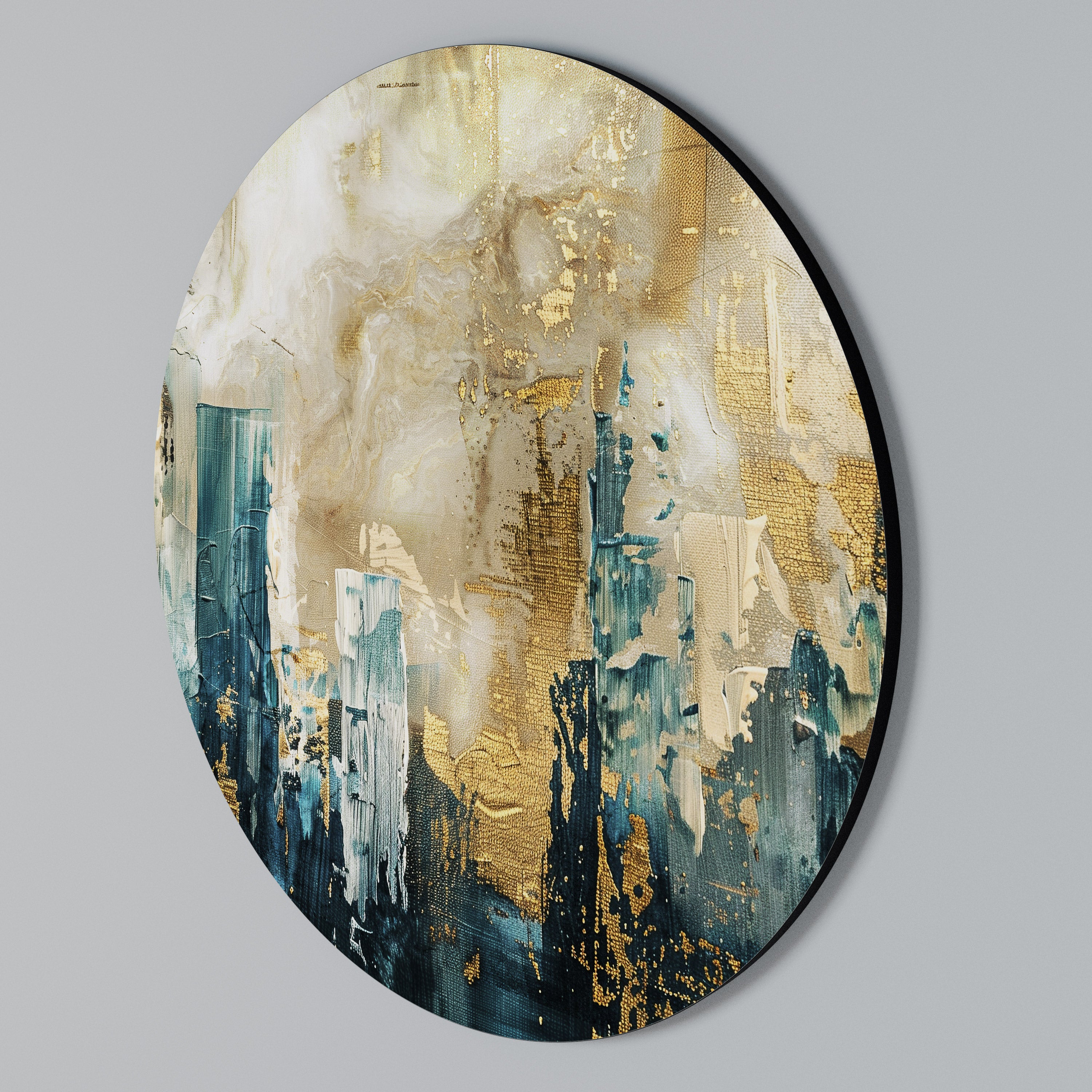 TOWN COLLAPSE Rundes Wandbild