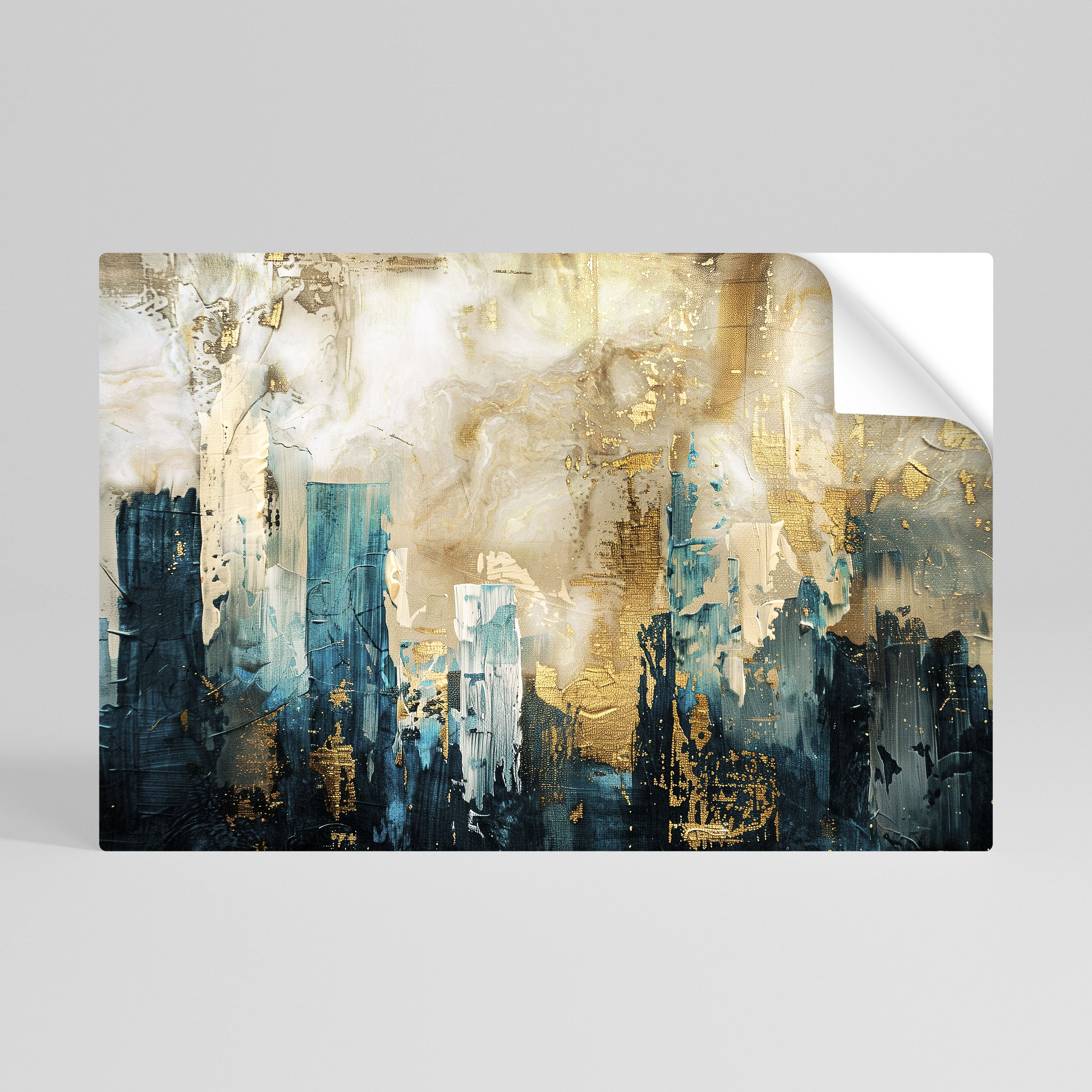 TOWN COLLAPSE Póster adhesivo horizontal