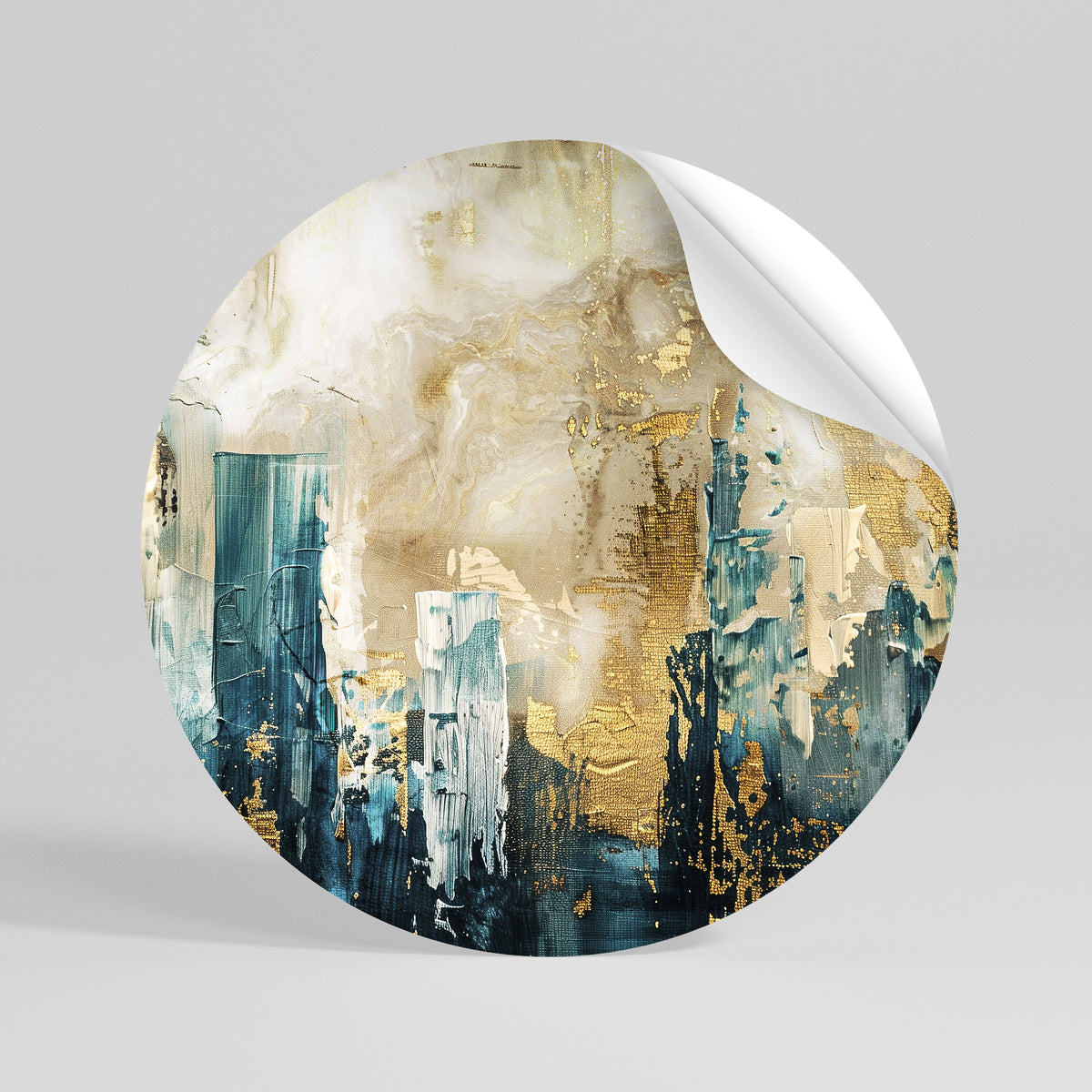 TOWN COLLAPSE Runder Wandsticker zum Abziehen und Aufkleben
