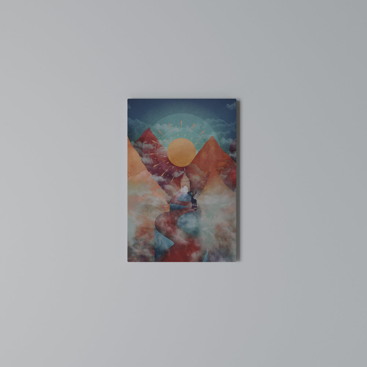 THE DEER MOUNTAIN Vertical Canvas Print