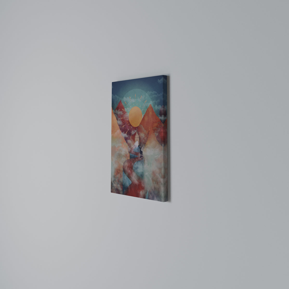 THE DEER MOUNTAIN Vertical Canvas Print
