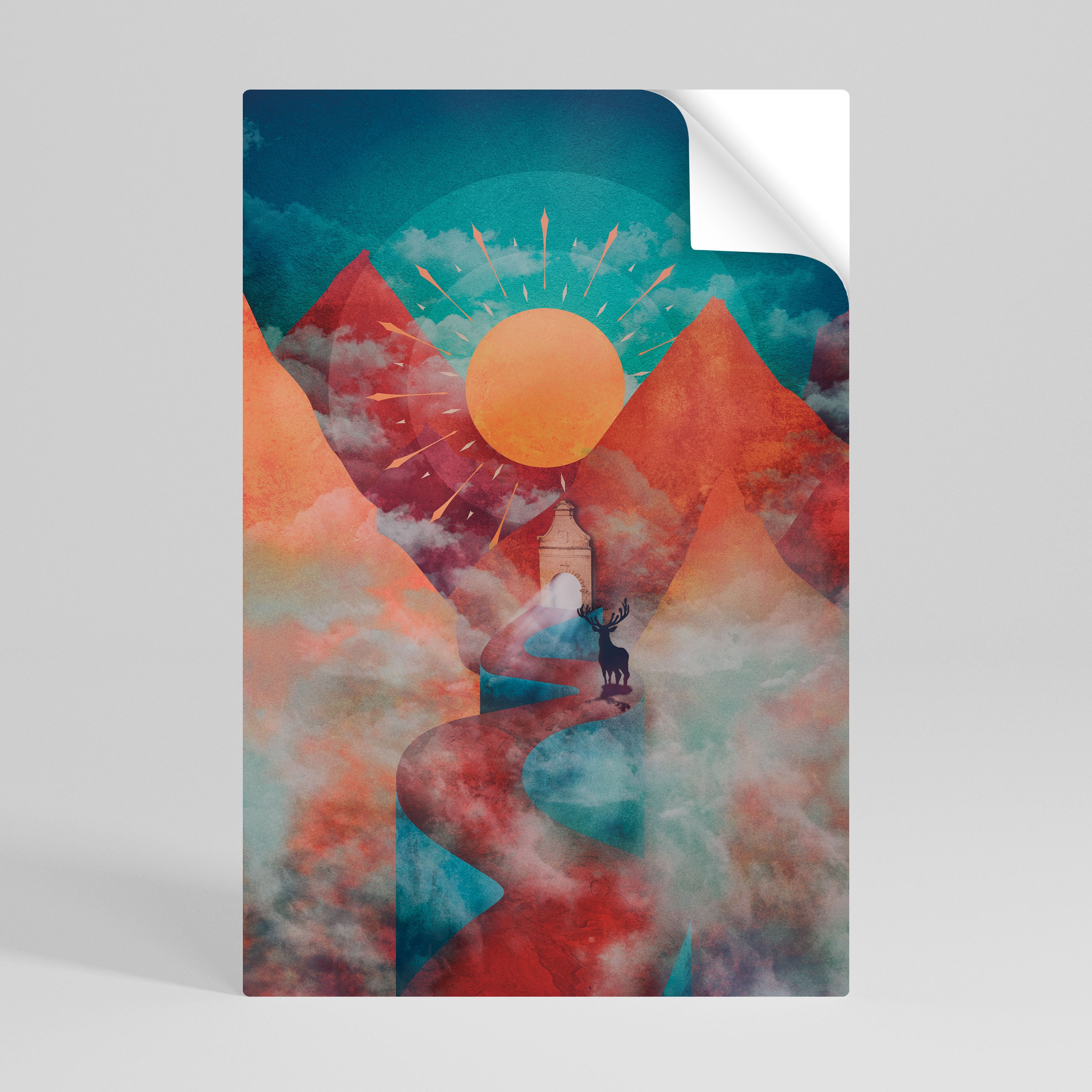 THE DEER MOUNTAIN Αυτοκόλλητη Αφίσα κάθετη