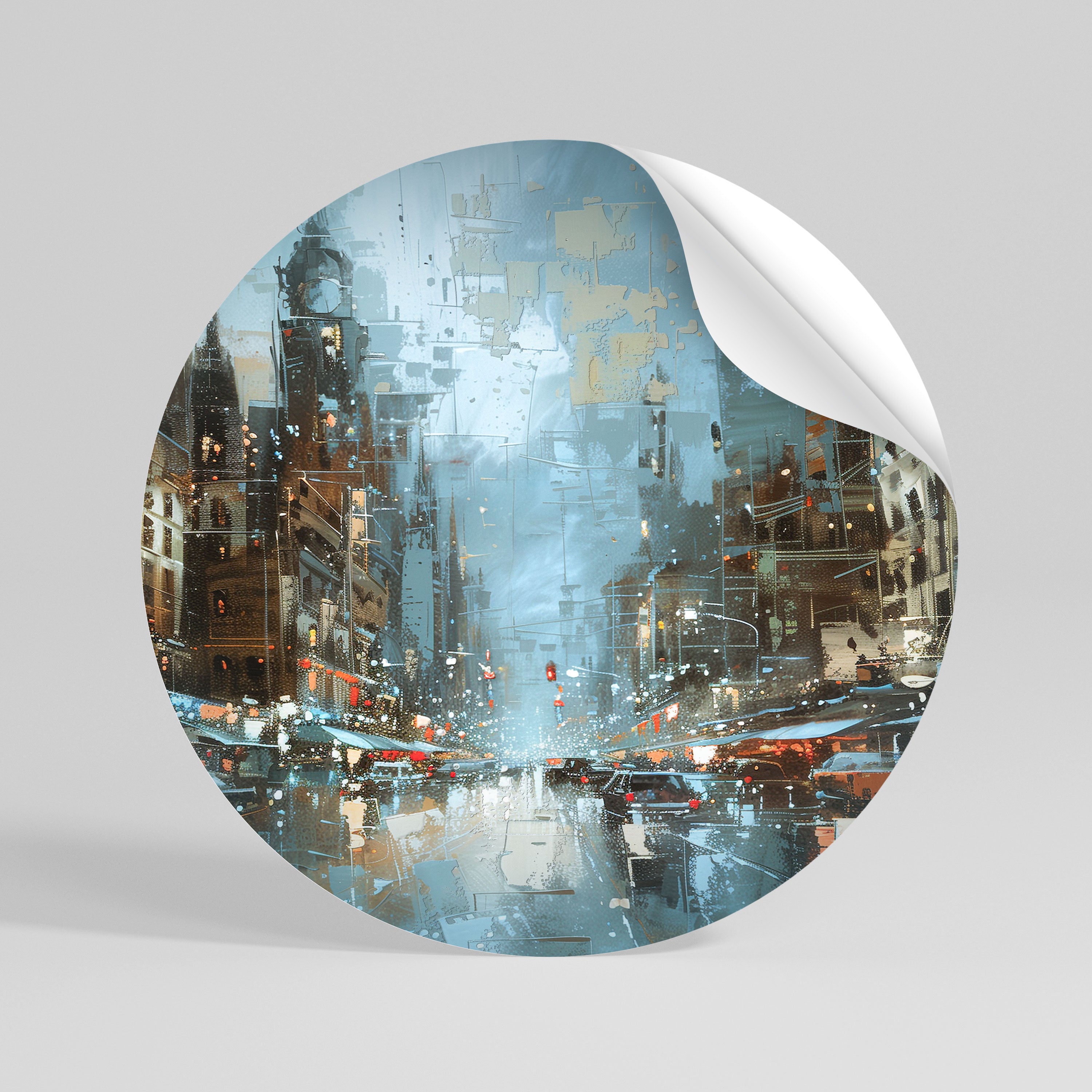 URBAN FEVER Rund väggdekal