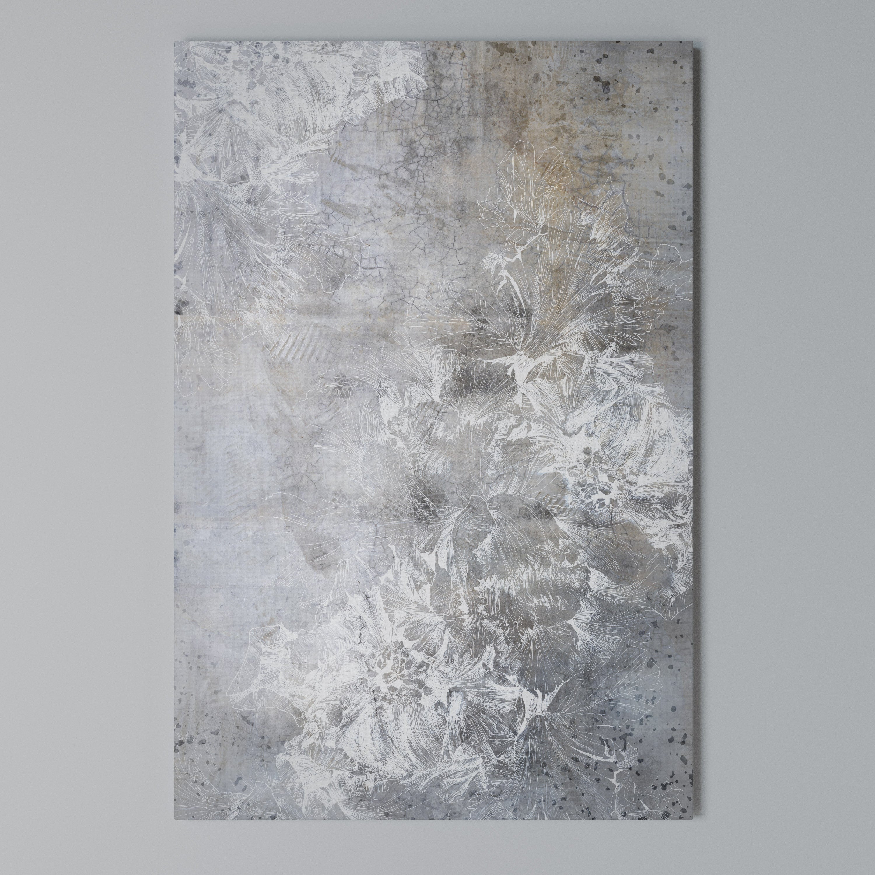 WHITE WHISPER Quadro em tela vertical