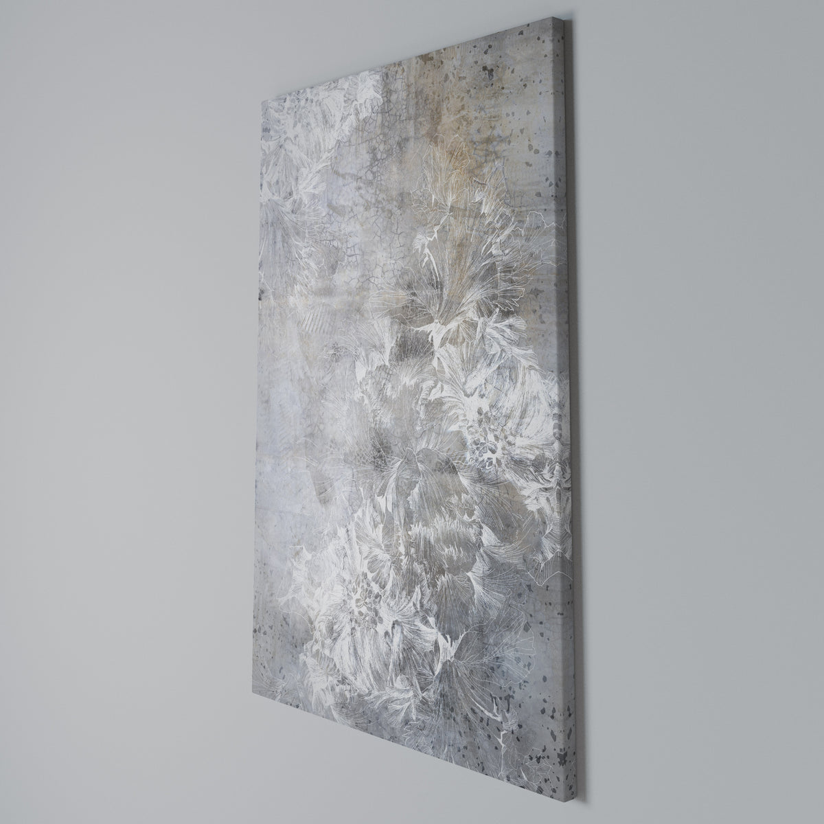 WHITE WHISPER Vertical Canvas Print