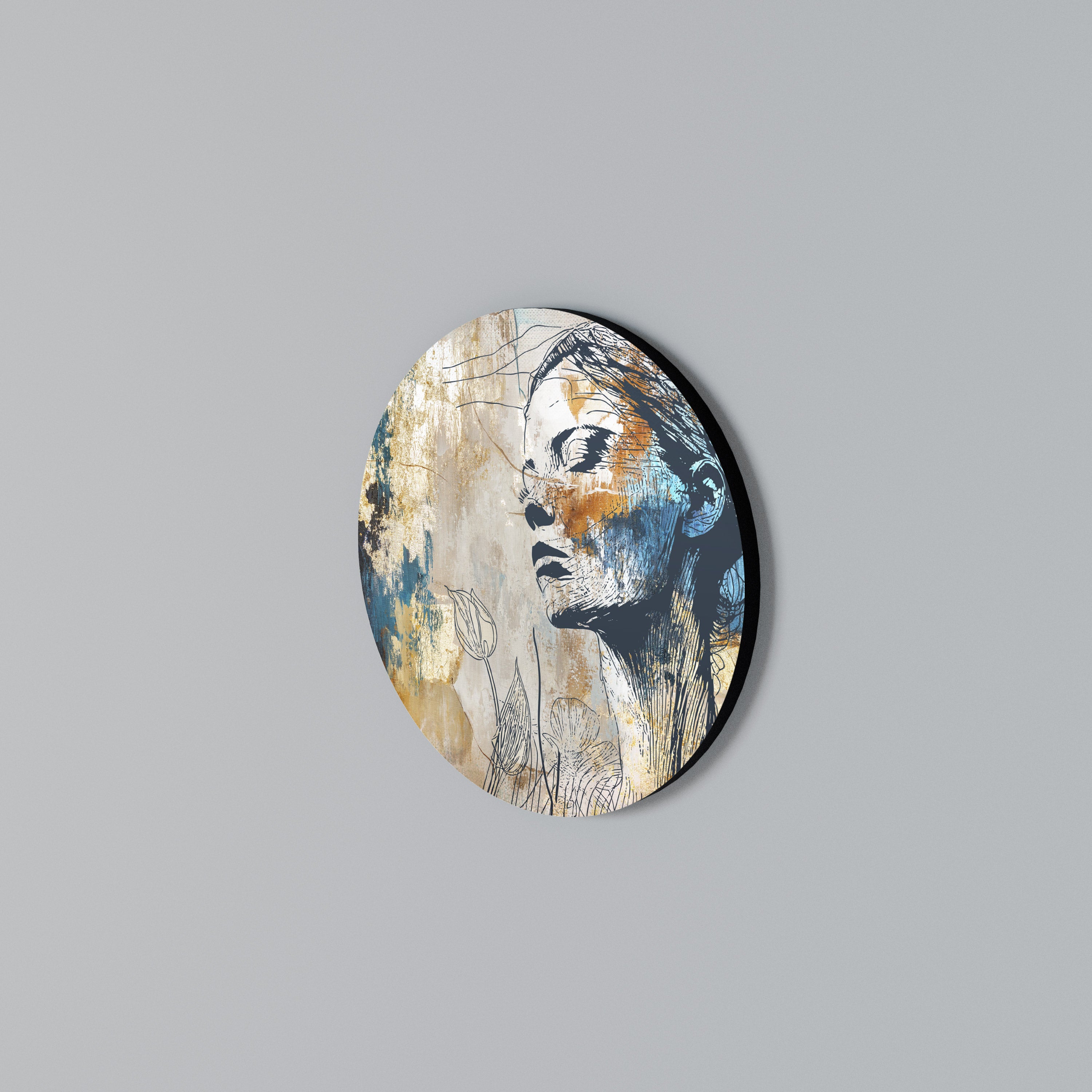 BREAK THE SILENCE Rundes Wandbild