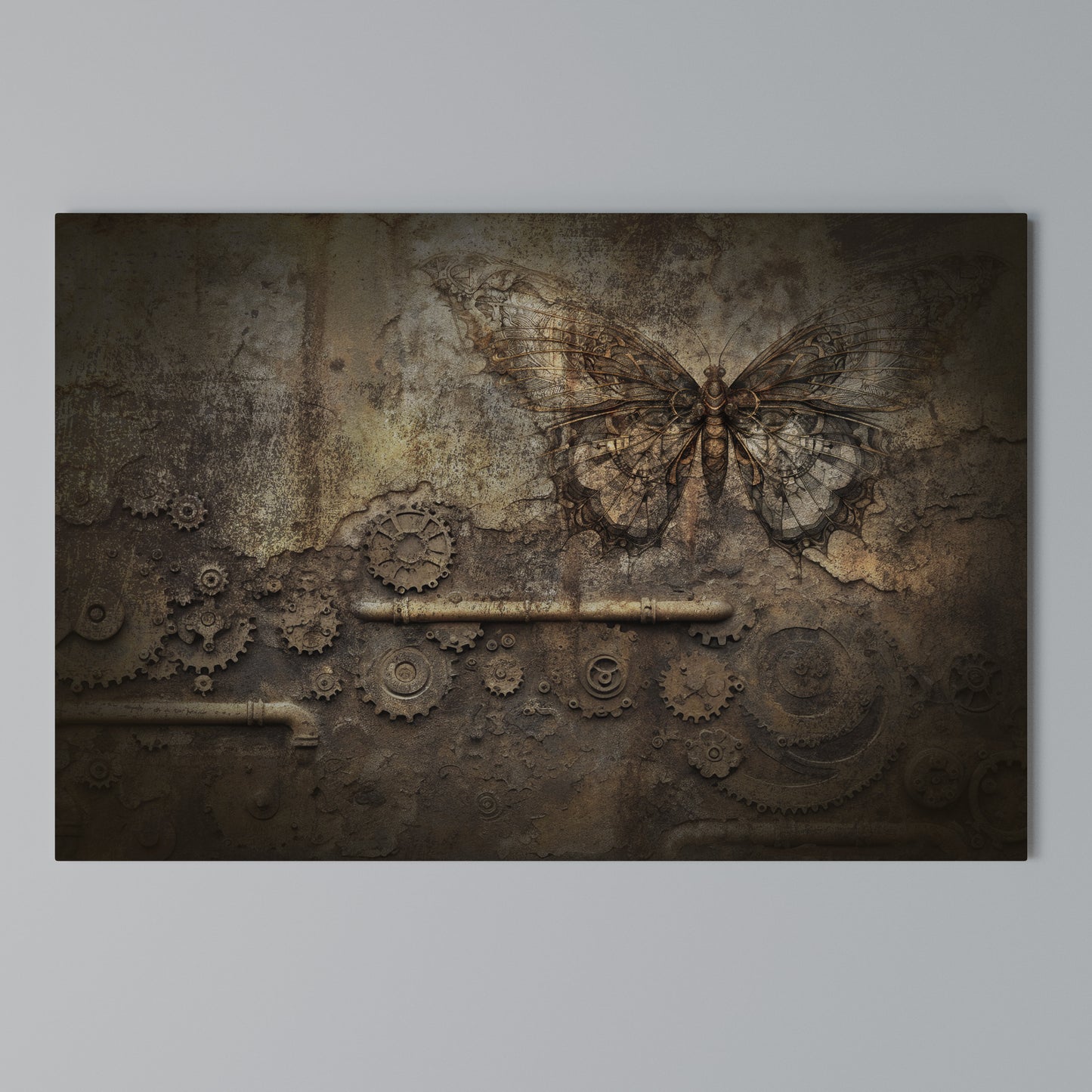 MECHANICAL BUTTERFLY Stampa su tela orizzontale