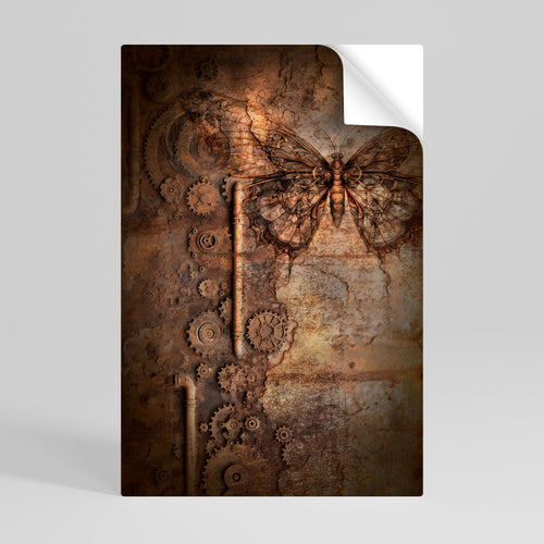 MECHANICAL BUTTERFLY Selbstklebendes Poster - Hochformat