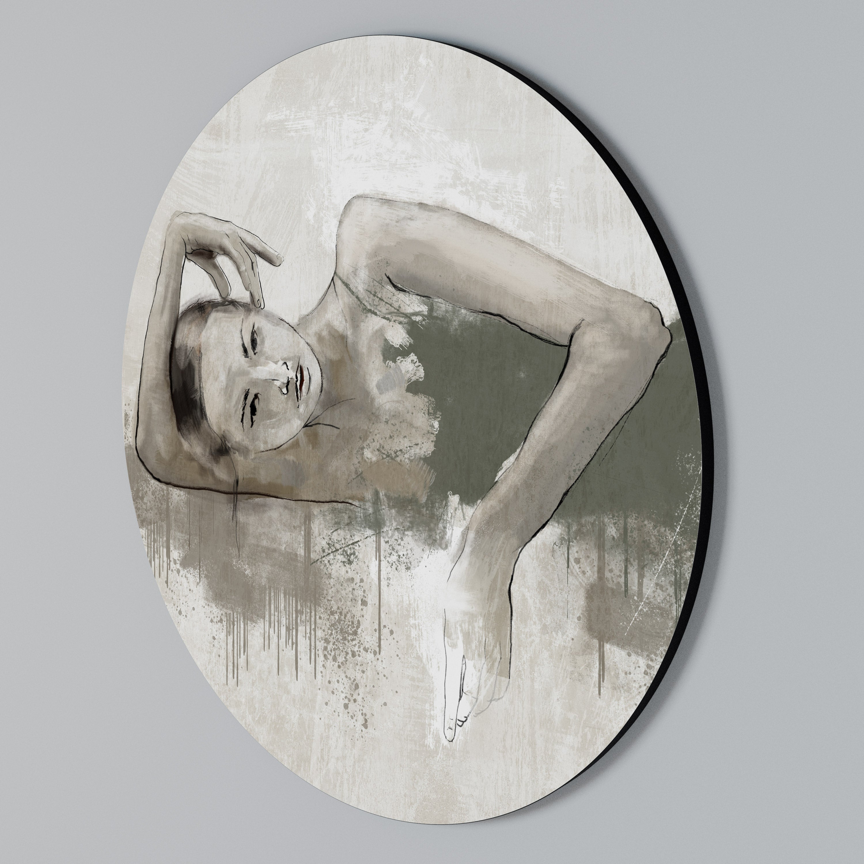 FROZEN IN TIME Rundes Wandbild