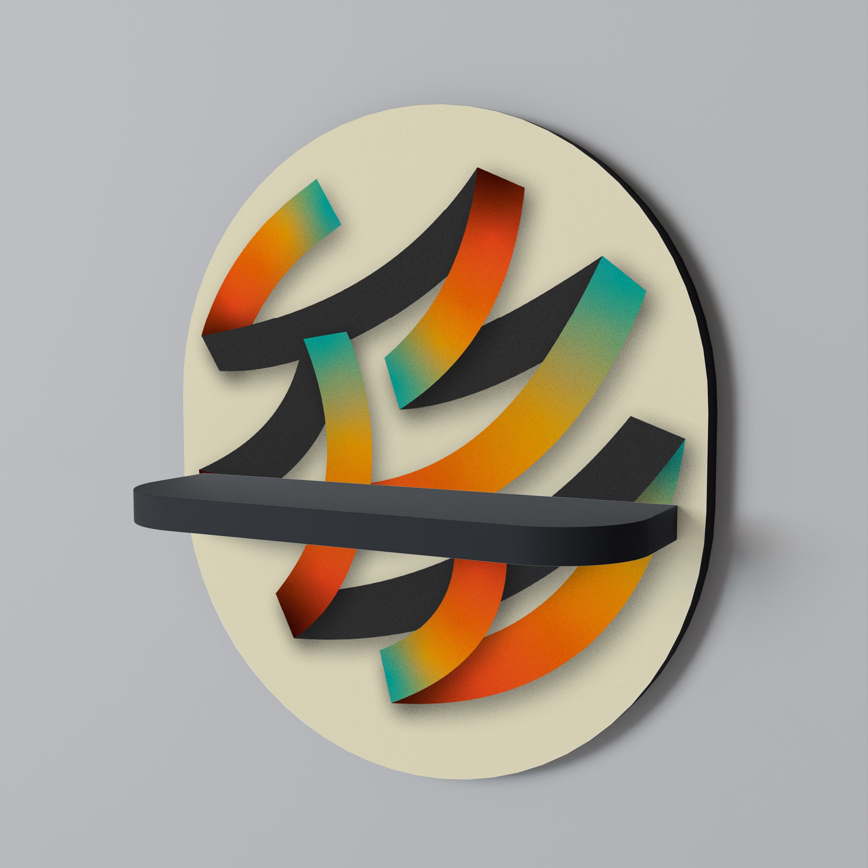 RIBBON REVERIE Decorative Art Shelf