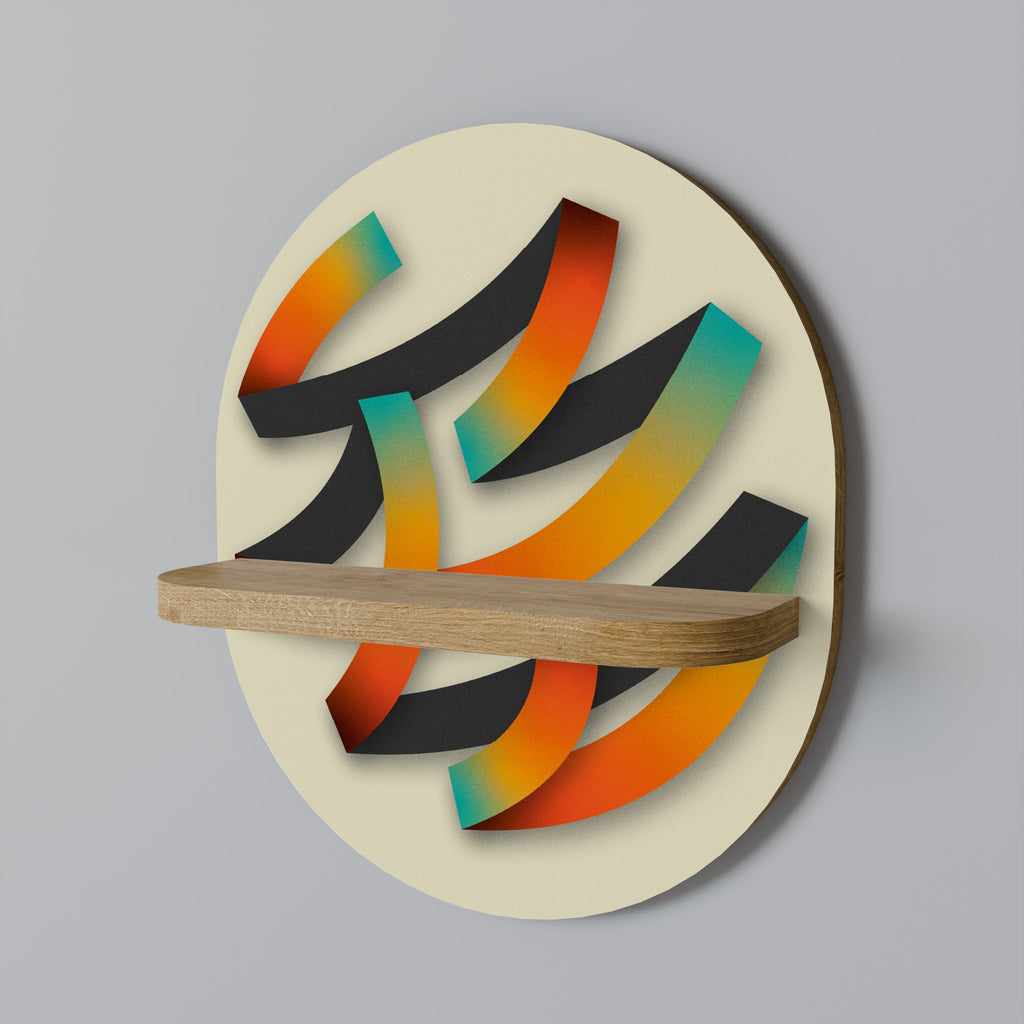 RIBBON REVERIE Decorative Art Shelf