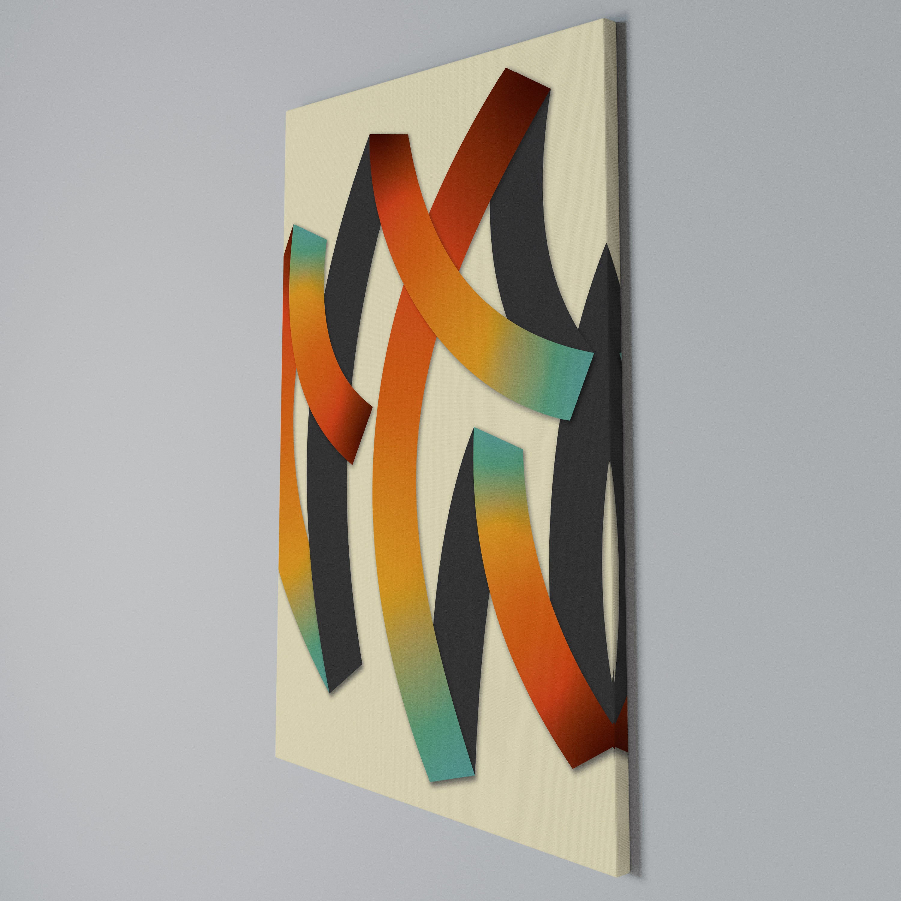 RIBBON REVERIE Cuadro en lienzo vertical