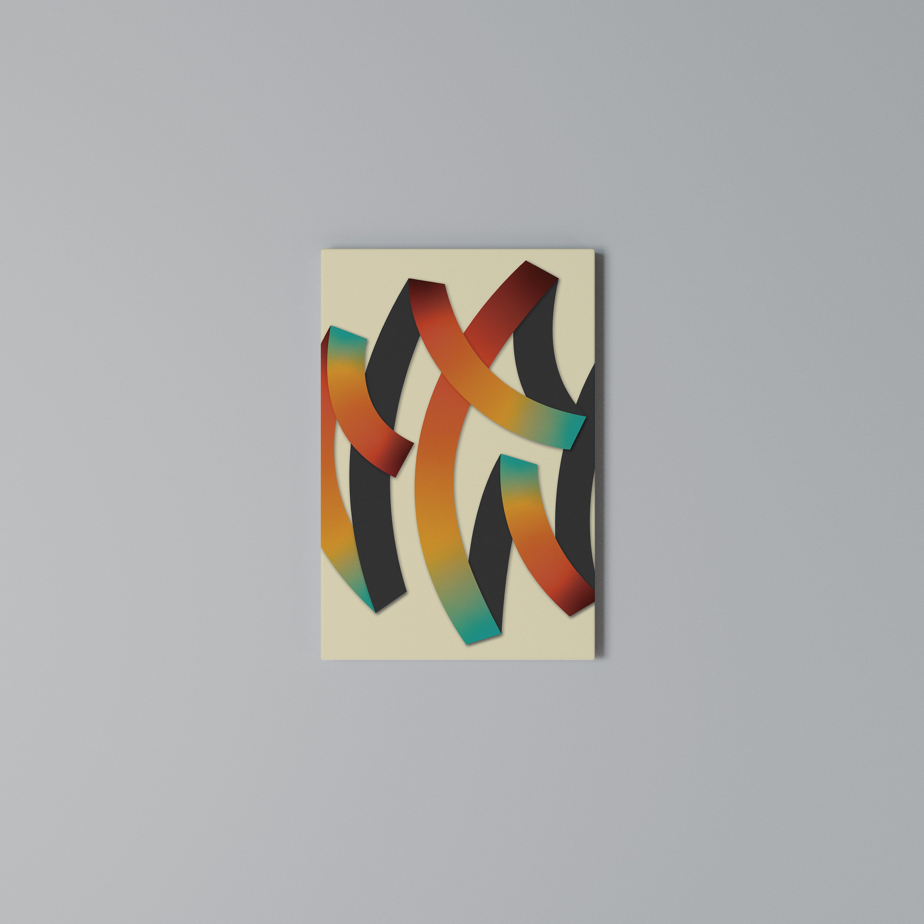 RIBBON REVERIE Cuadro en lienzo vertical