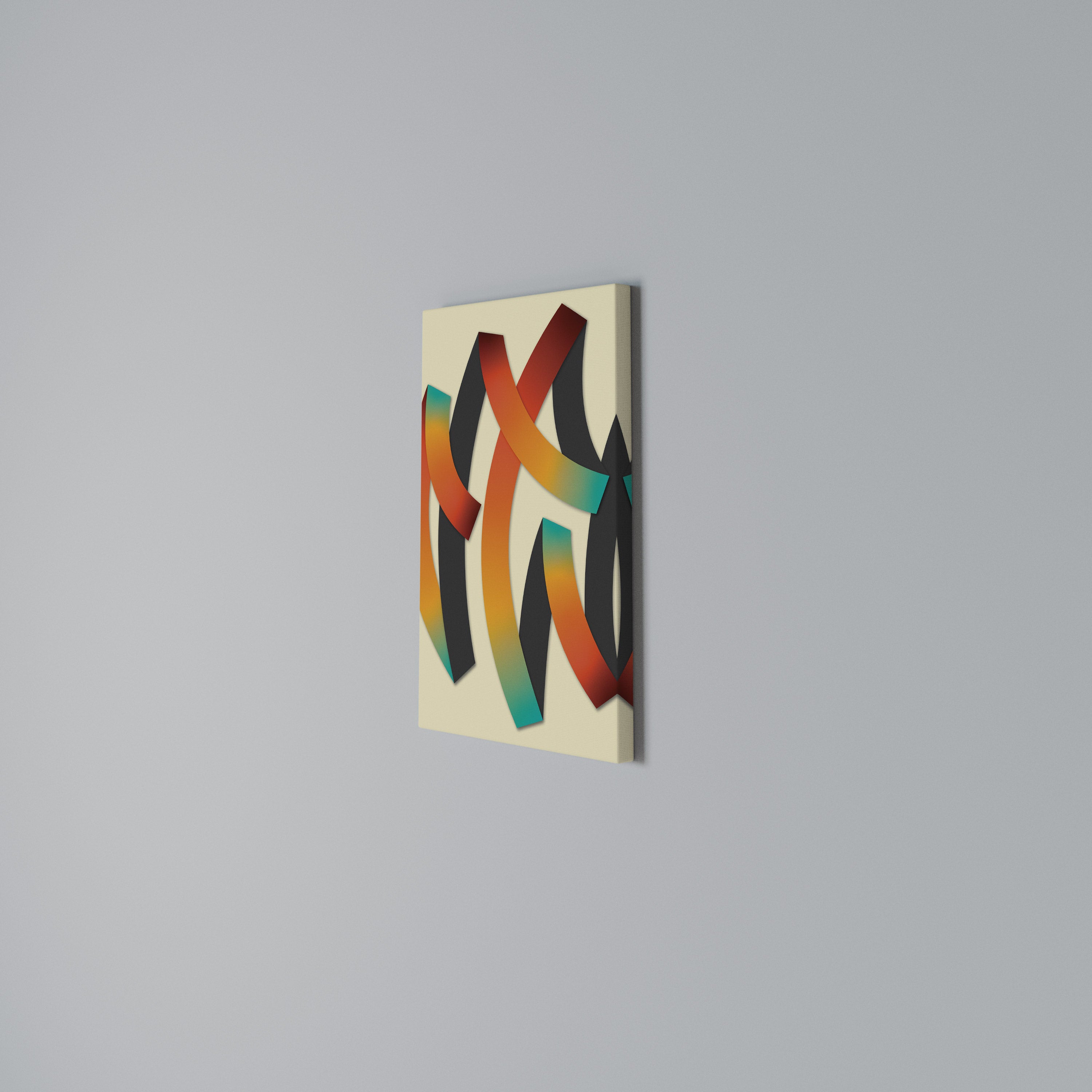 RIBBON REVERIE Cuadro en lienzo vertical