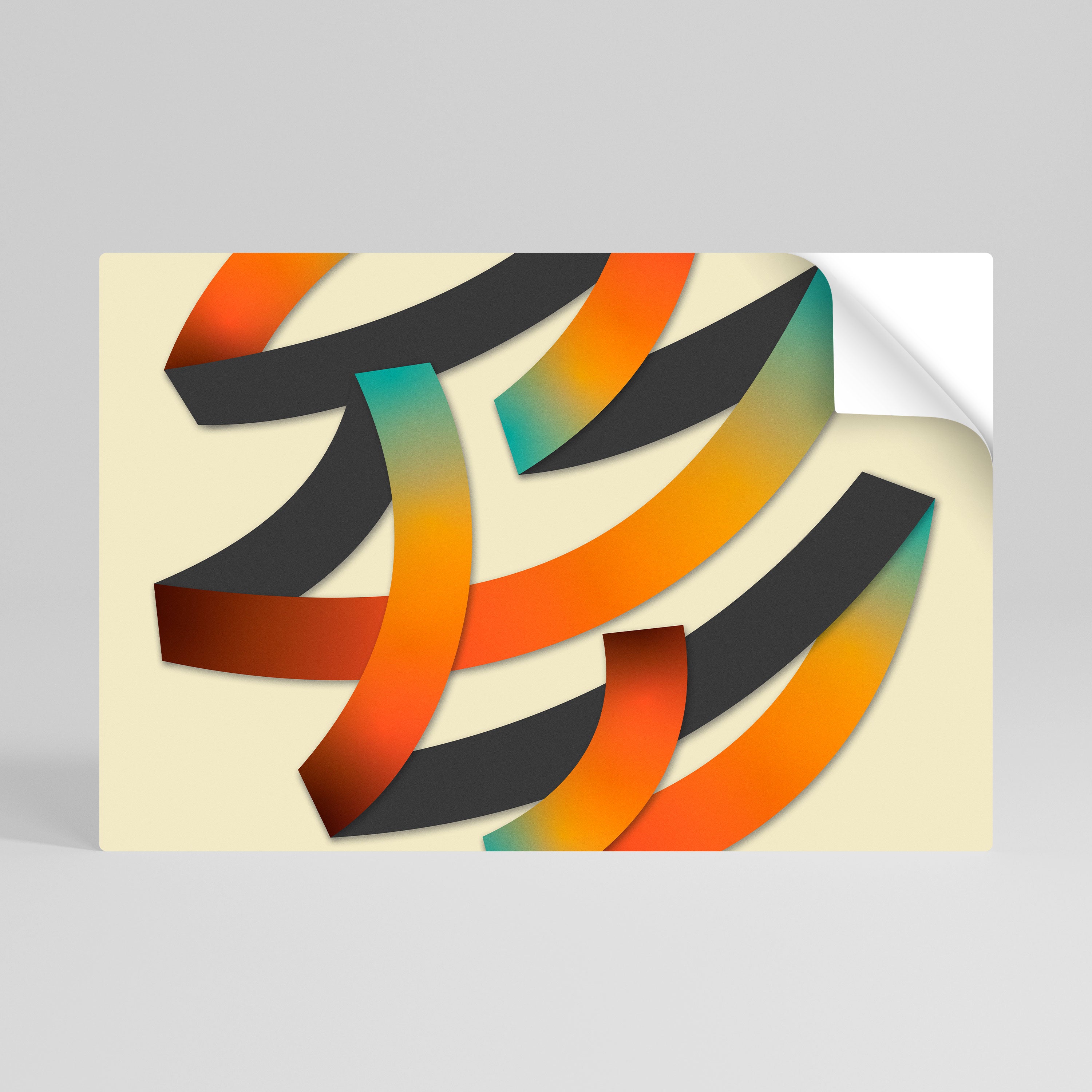 RIBBON REVERIE Póster adhesivo horizontal