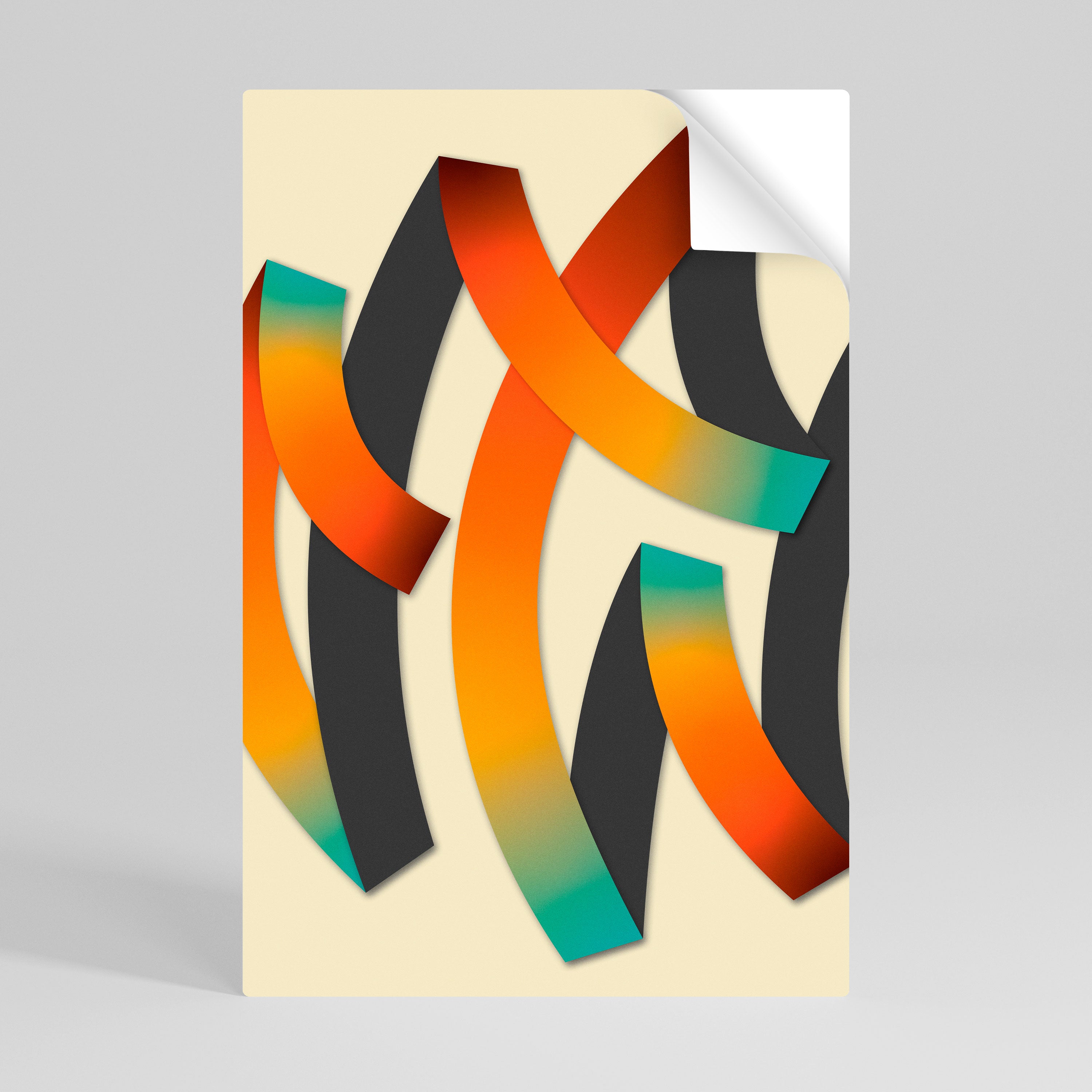 RIBBON REVERIE Självhäftande Vertikal Poster