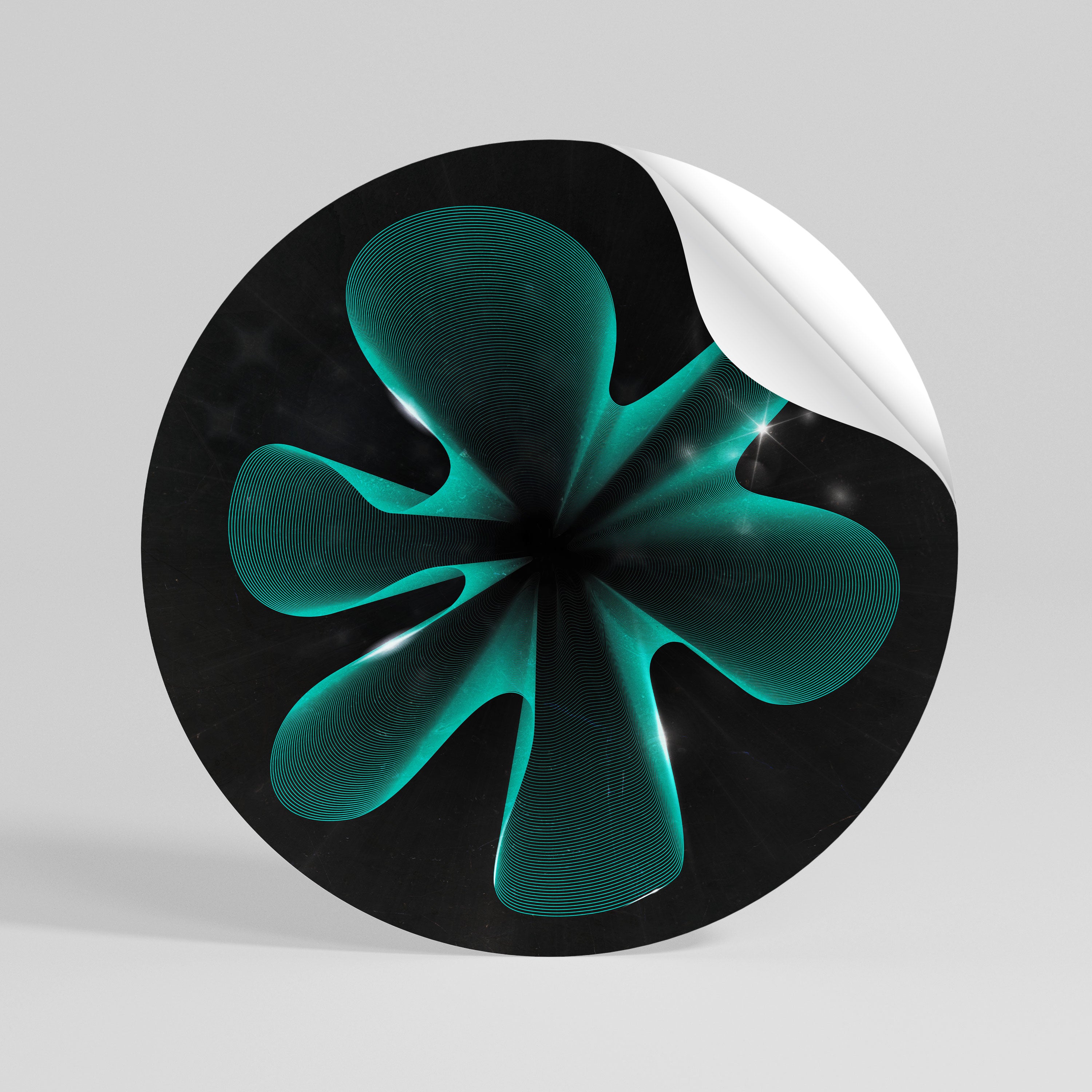 ELECTRIC ILLUSION Rund väggdekal