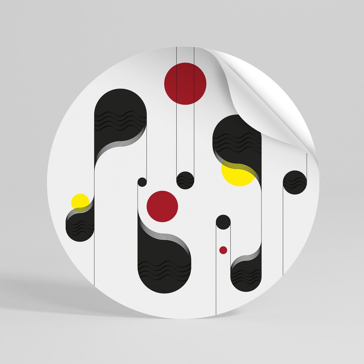 DOT-TO-DOT LULLABY Adesivo rotondo riposizionabile