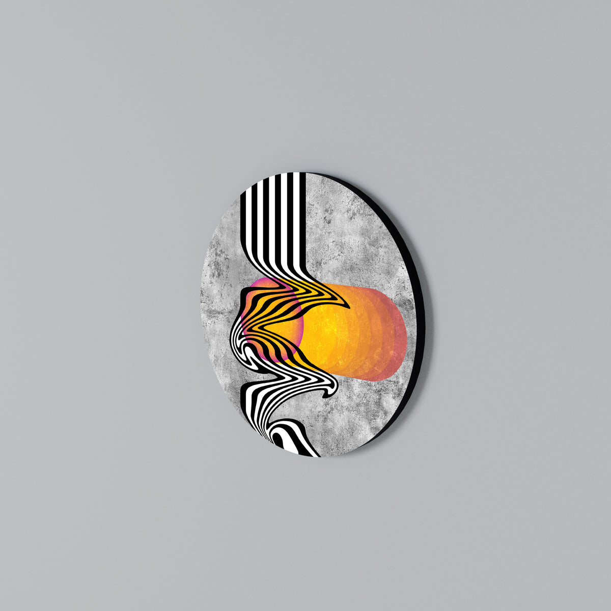 WHIMSICAL WAVES Round Wall Art