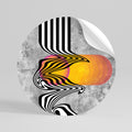 WHIMSICAL WAVES Αυτοκόλλητη Αφίσα στρογγυλή