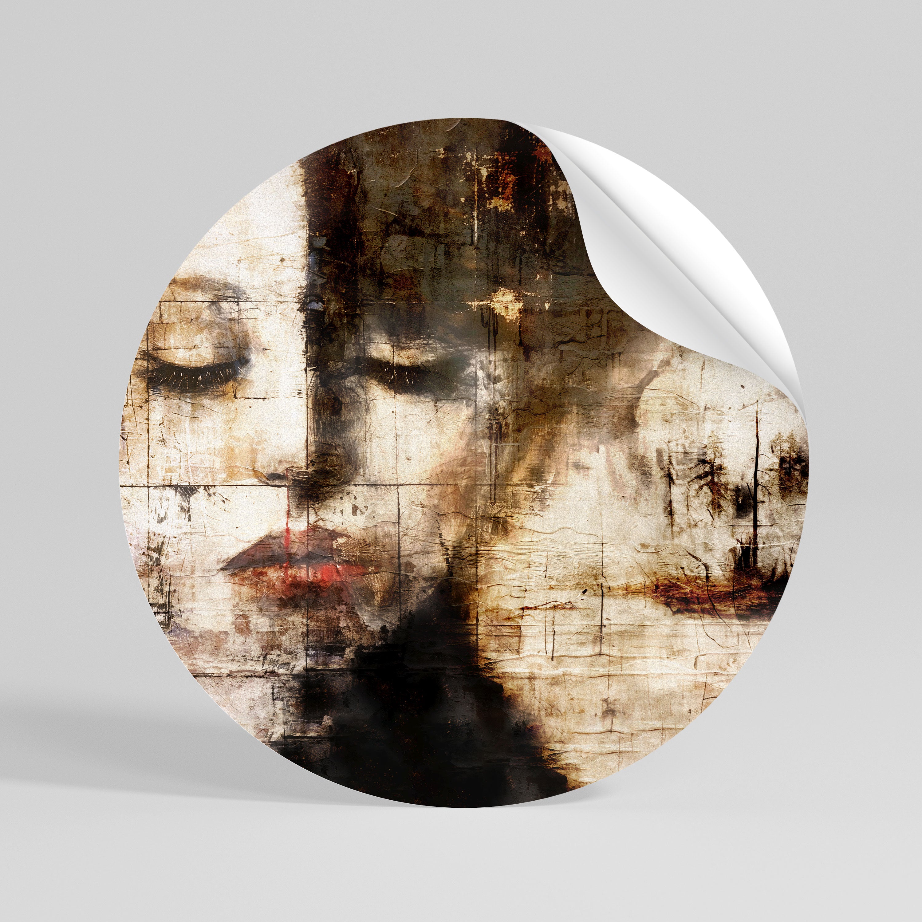 CAPTURED SERENITY Rund väggdekal