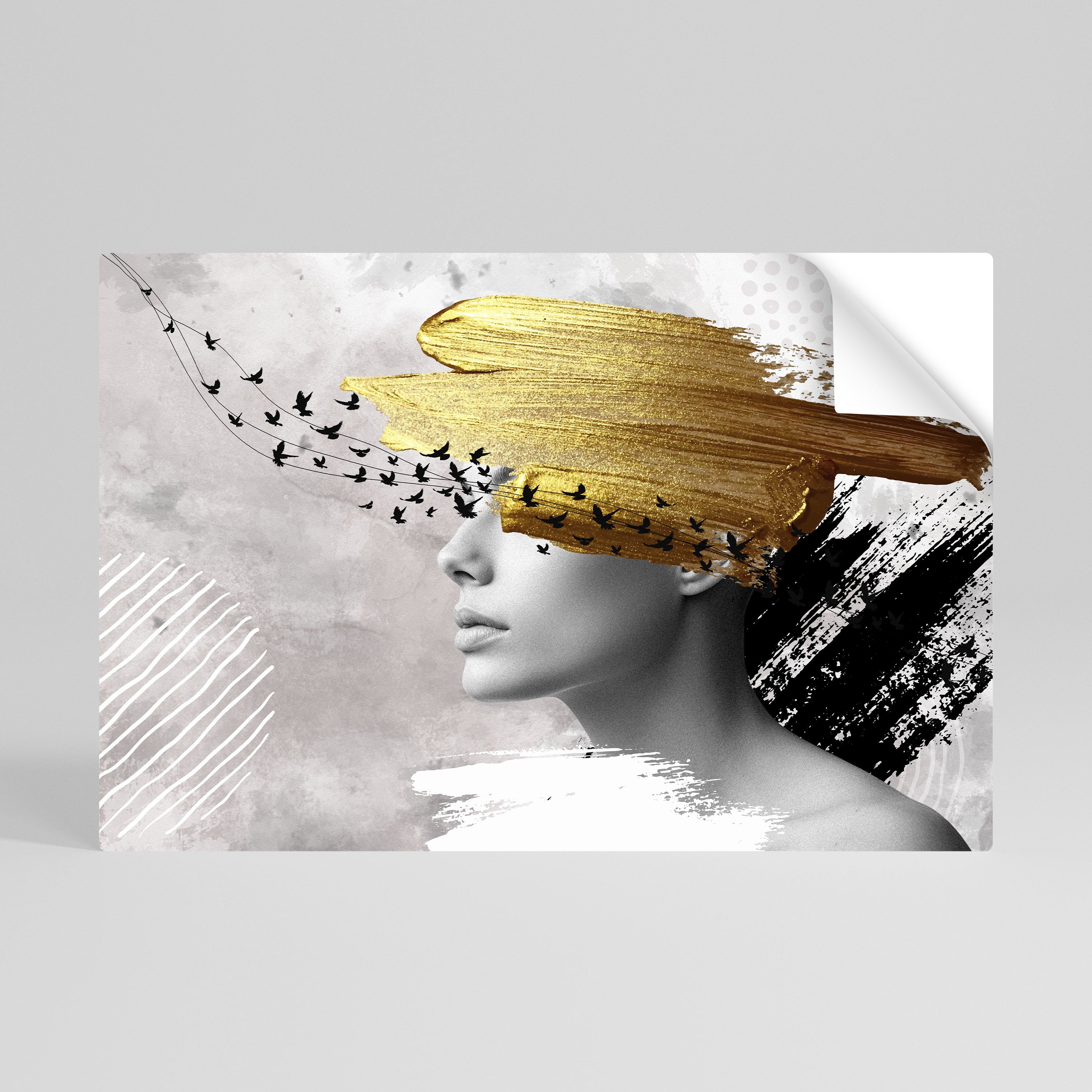 TREASURE THOUGHTS Póster adhesivo horizontal