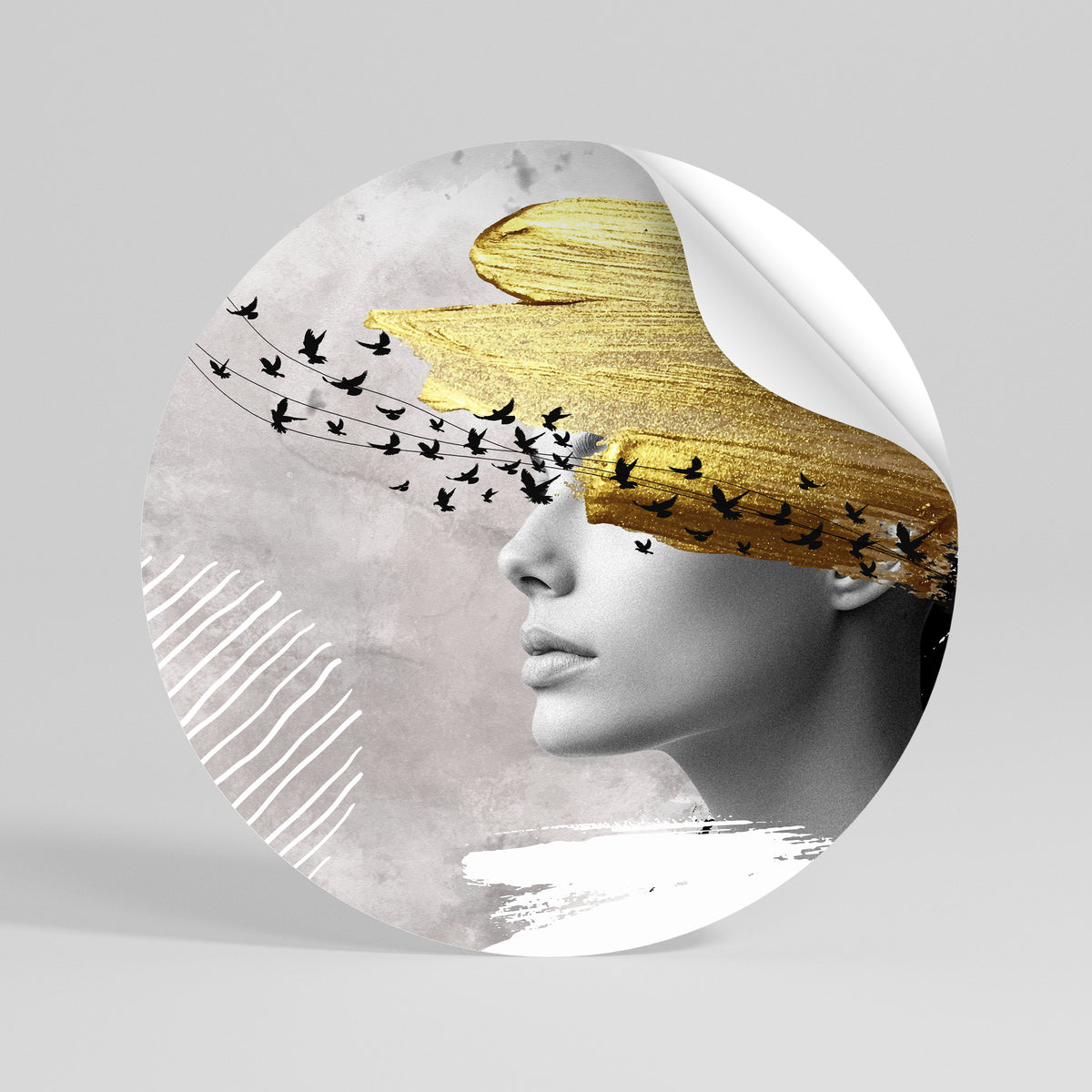 TREASURE THOUGHTS Adesivo rotondo riposizionabile