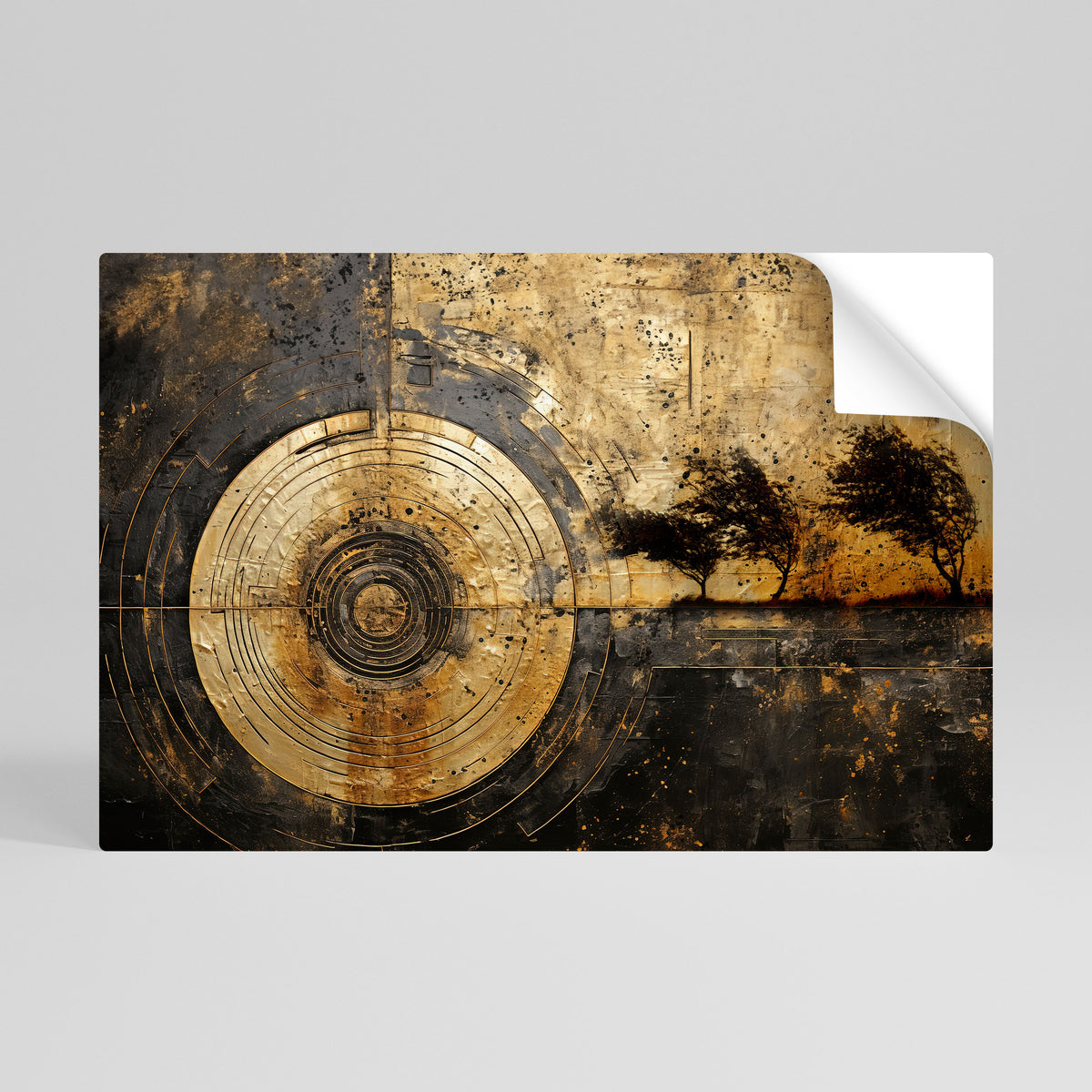 COPPERY EARTHQUAKE Póster adhesivo horizontal