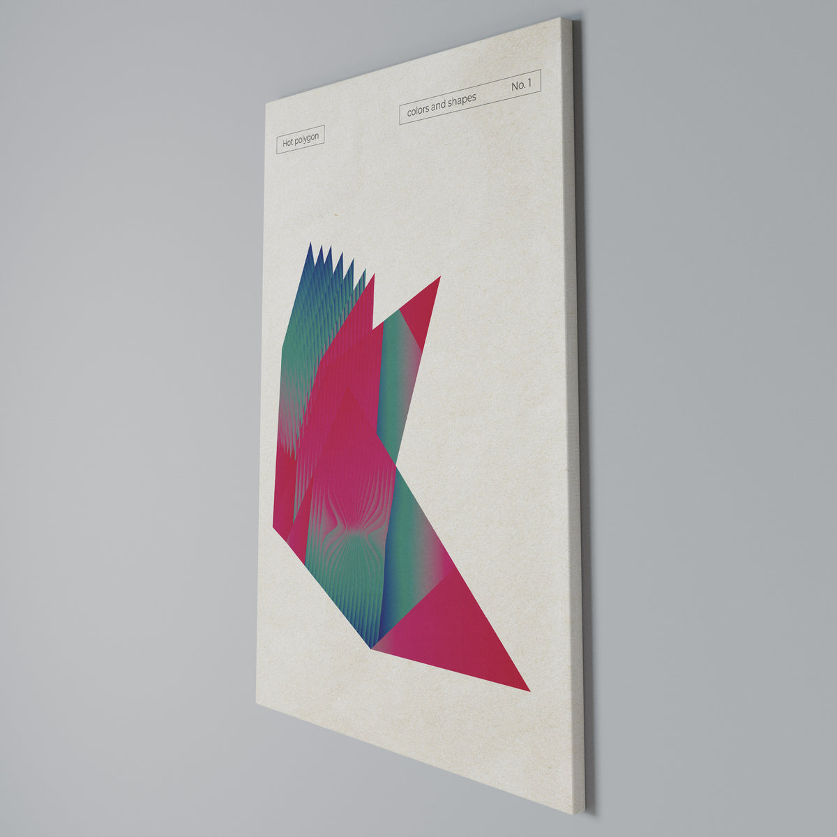 HOT POLYGON Cuadro en lienzo vertical