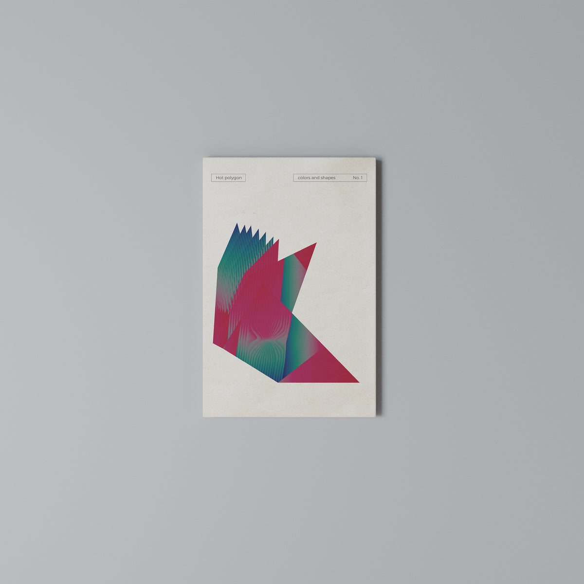 HOT POLYGON Cuadro en lienzo vertical