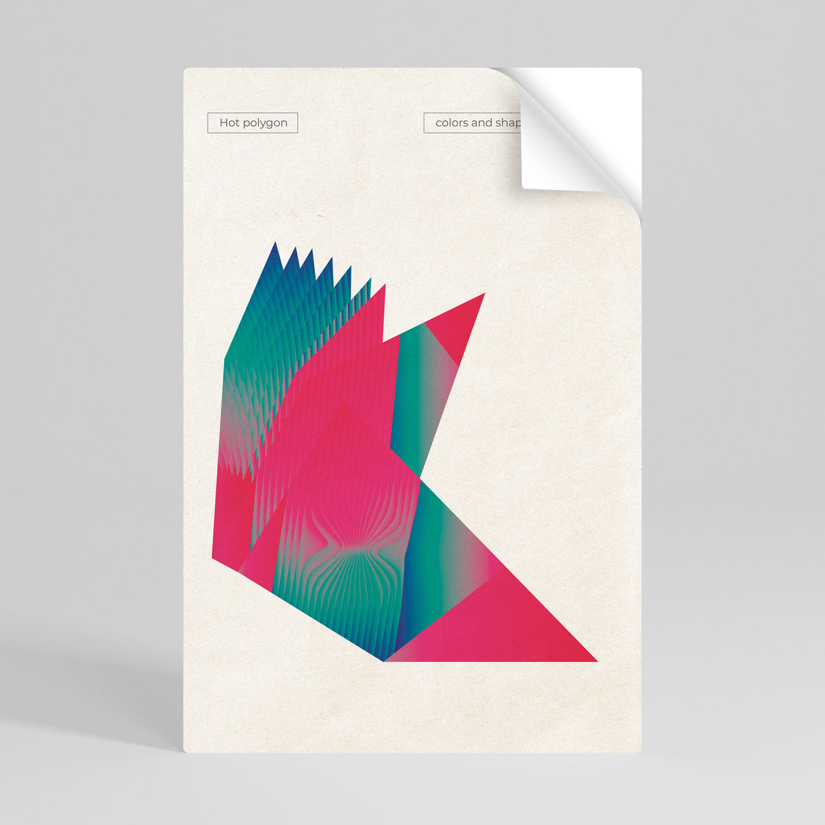HOT POLYGON Poster Verticale Adesivo