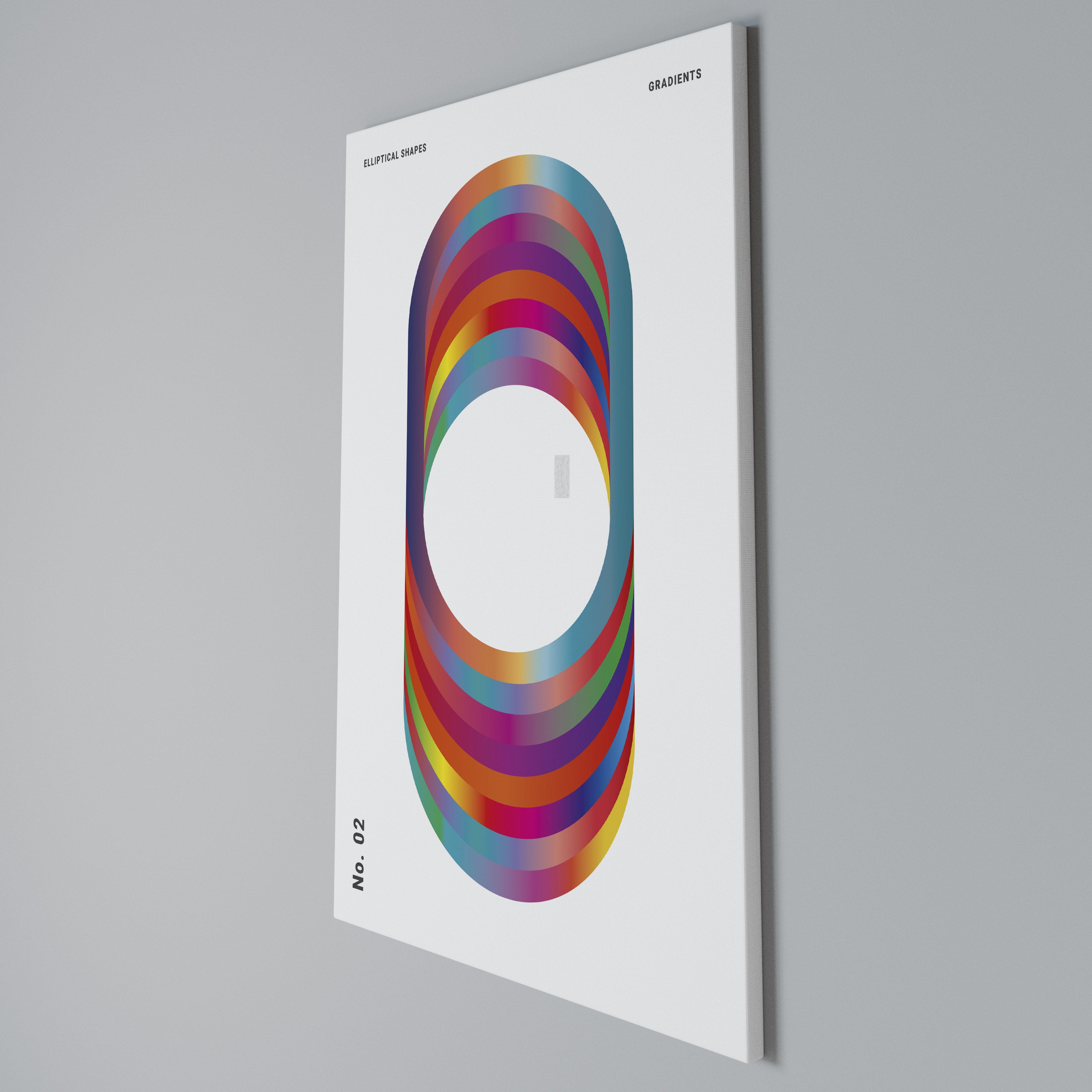 ELIPTICAL GRADIENTS Cuadro en lienzo vertical