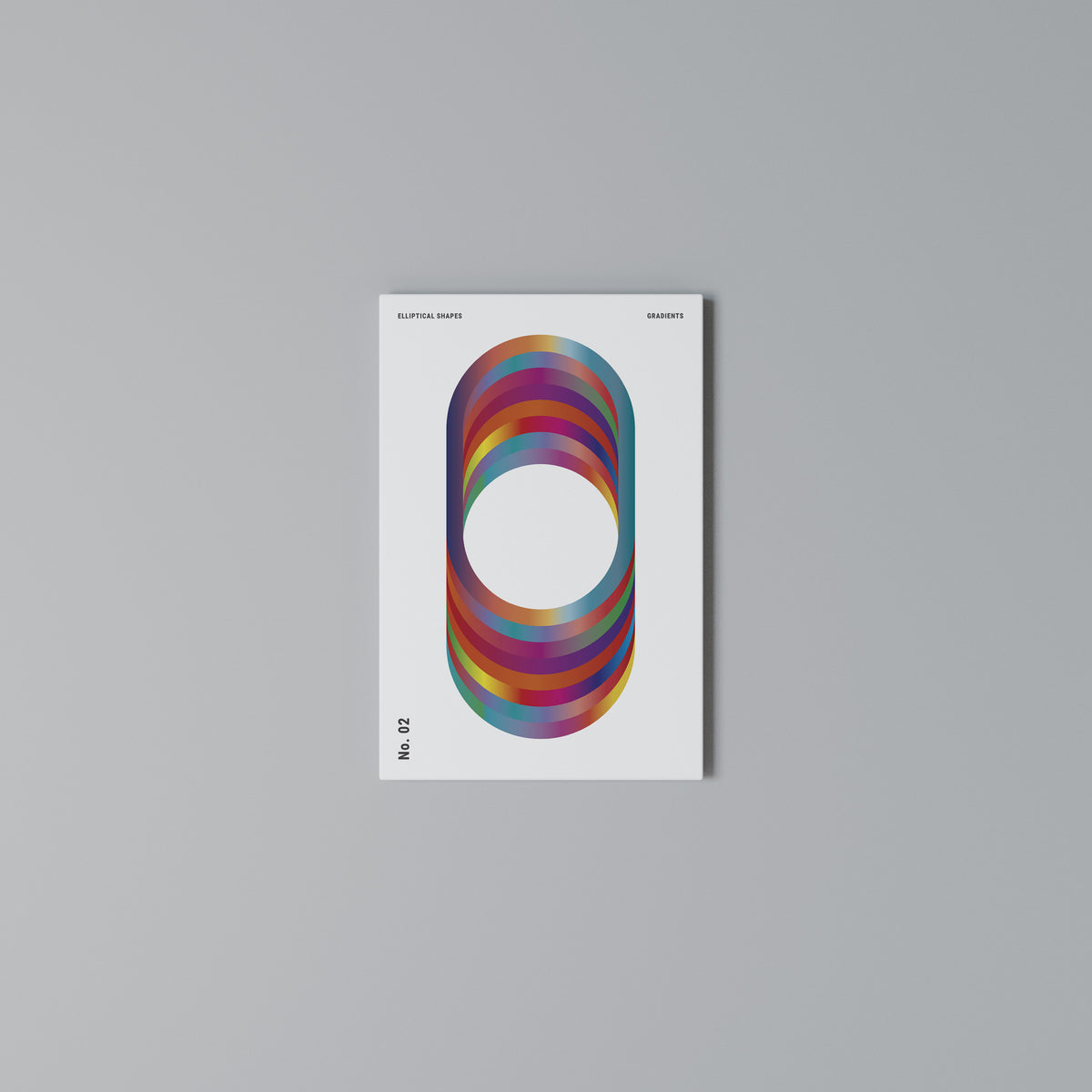 ELIPTICAL GRADIENTS Vertical Canvas Print