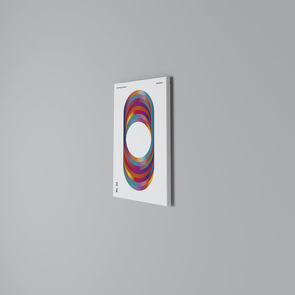 ELIPTICAL GRADIENTS Vertical Canvas Print