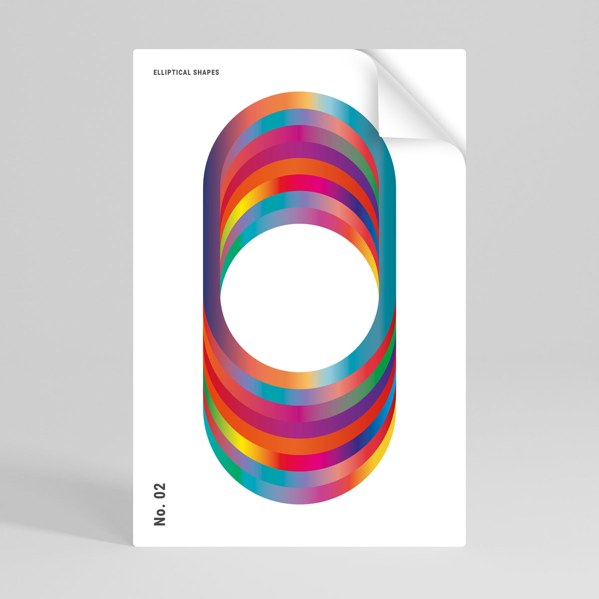 ELIPTICAL GRADIENTS Självhäftande Vertikal Poster
