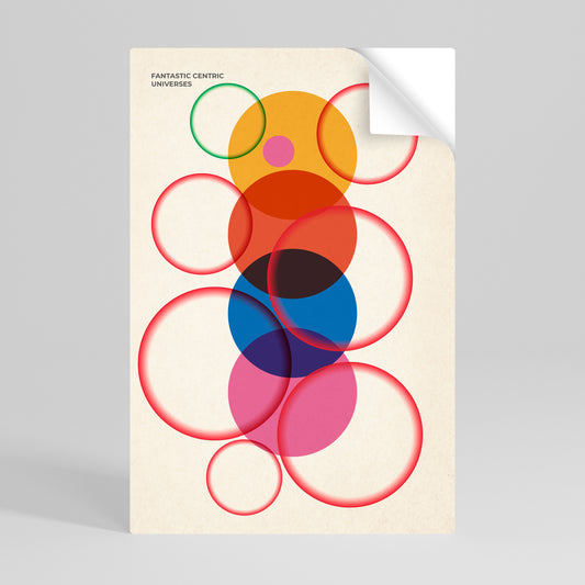 FANTASTIC UNIVERSES Selbstklebendes Poster - Hochformat