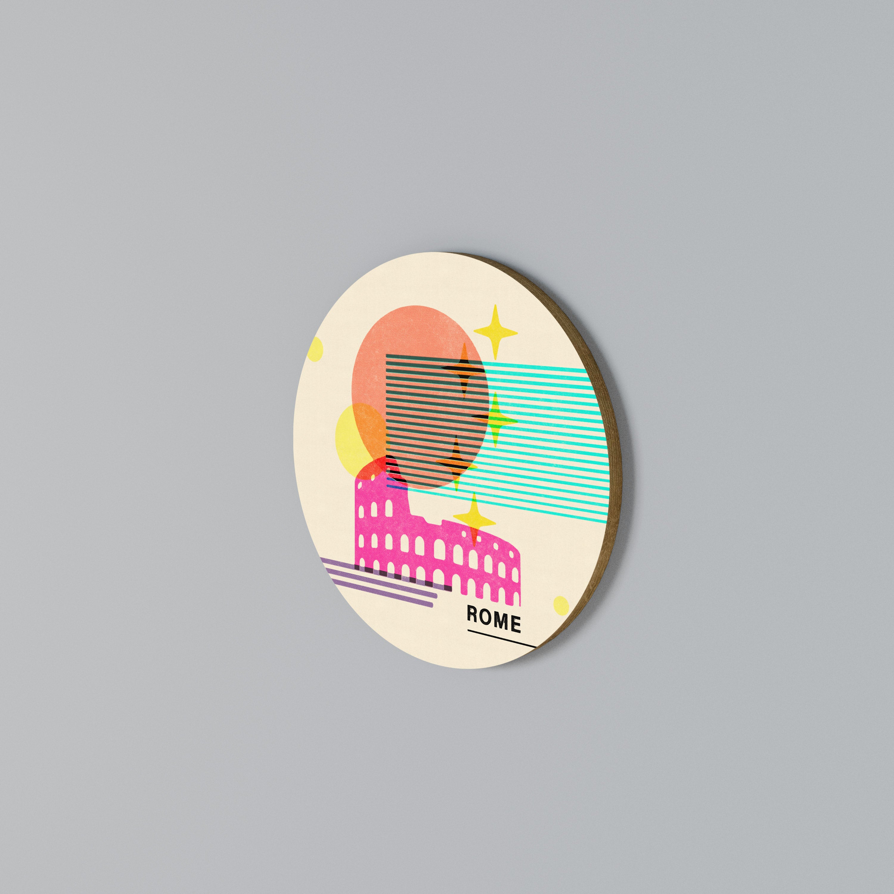 ROMAN SPARKLE Rundes Wandbild