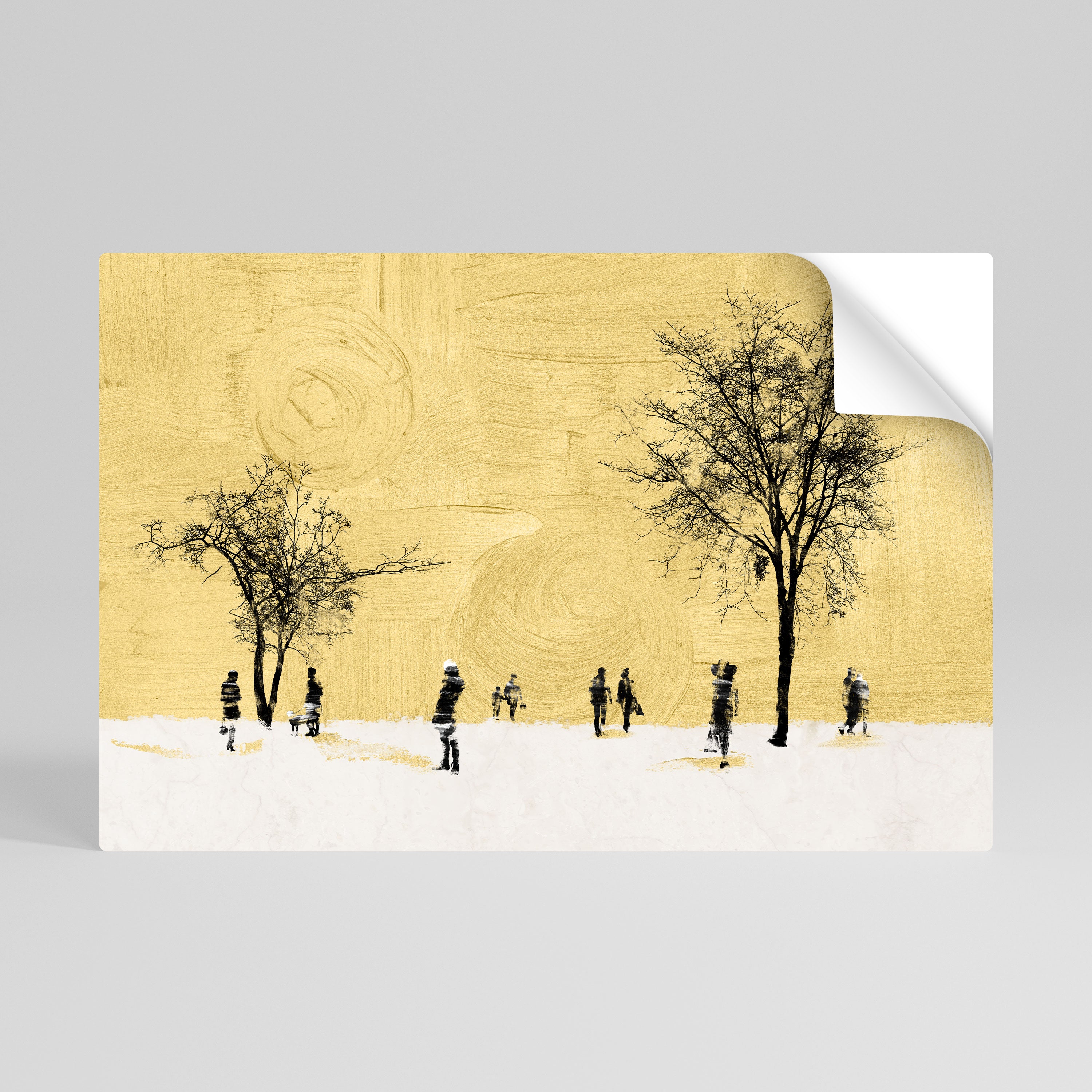 ERASED IN TIME Póster adhesivo horizontal