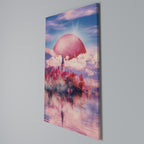 MARS OVER THE BLED LAKE Vertical Canvas Print